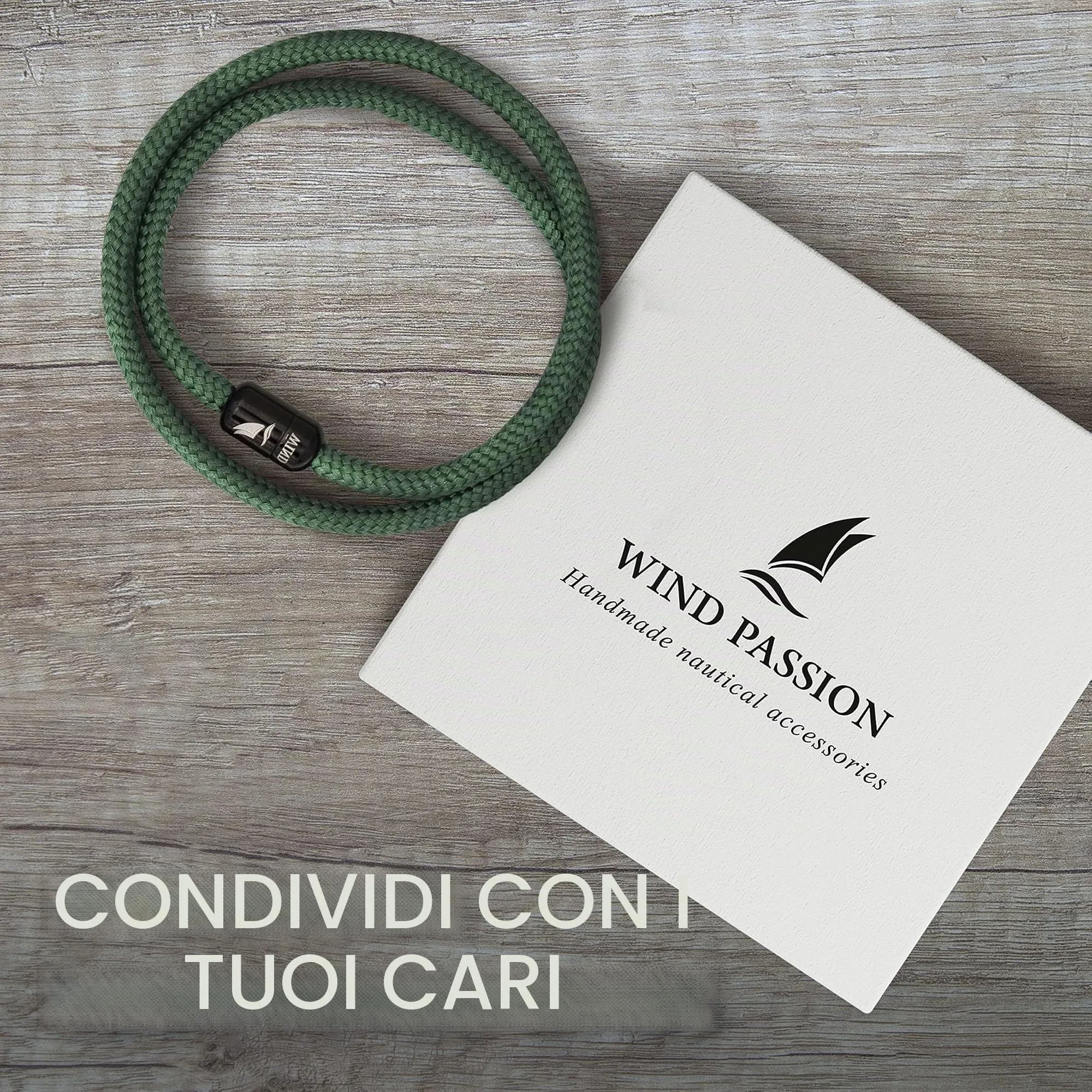 Wind Passion - Bracciale Uomo Sportivo Surfer Marinaio Lifestyle con Filo Nautico Magnetico, Accessorio Donna Elegante Idea Regalo Mare Versatile Perfetto per Ogni Occasione di Moda e Stile Casual - immagine 4