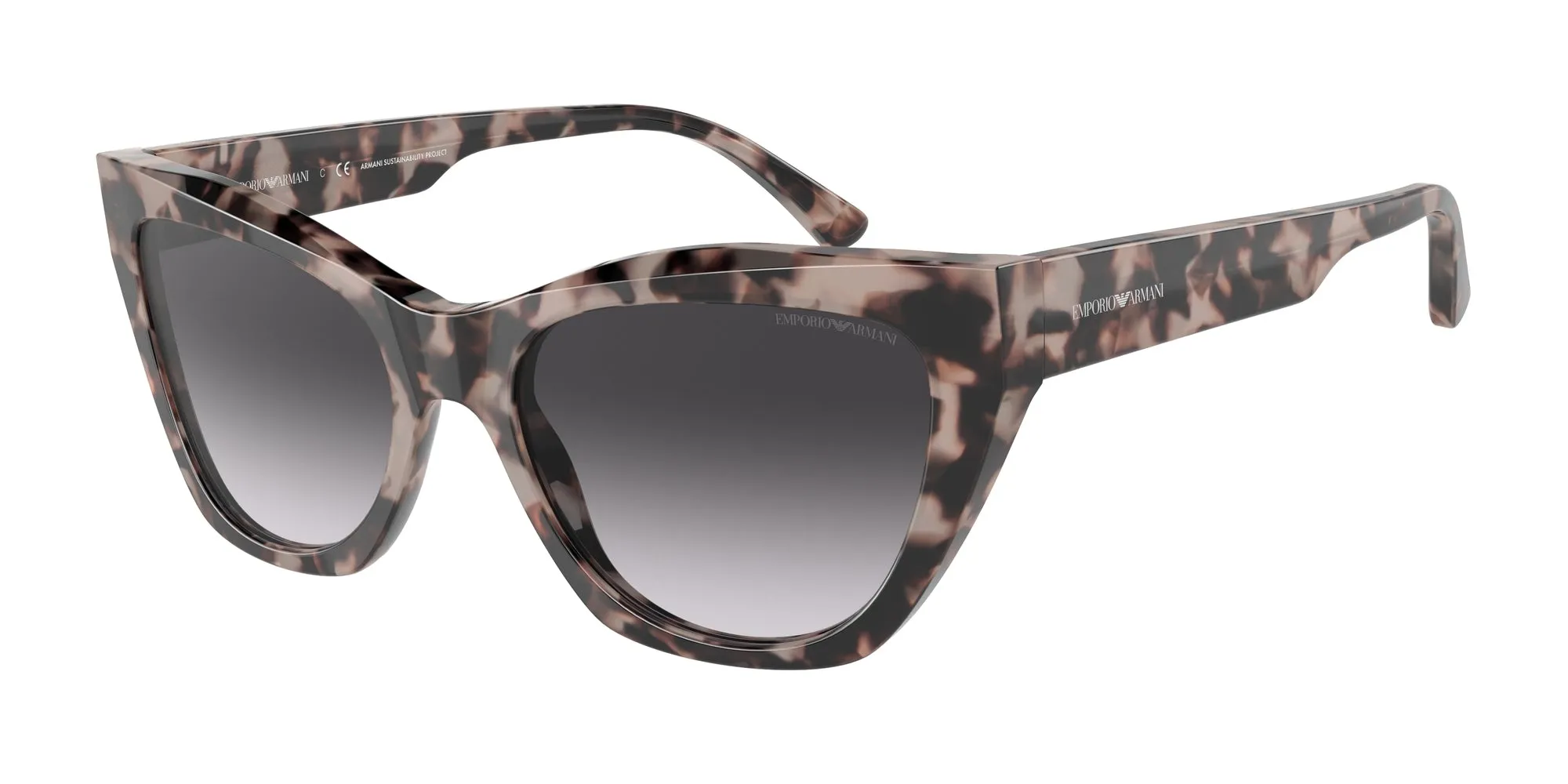 Emporio Armani EA4176 54108G Occhiali da sole Acetato Rosa Grigio Cat Eye Normale Sfumato - immagine 1