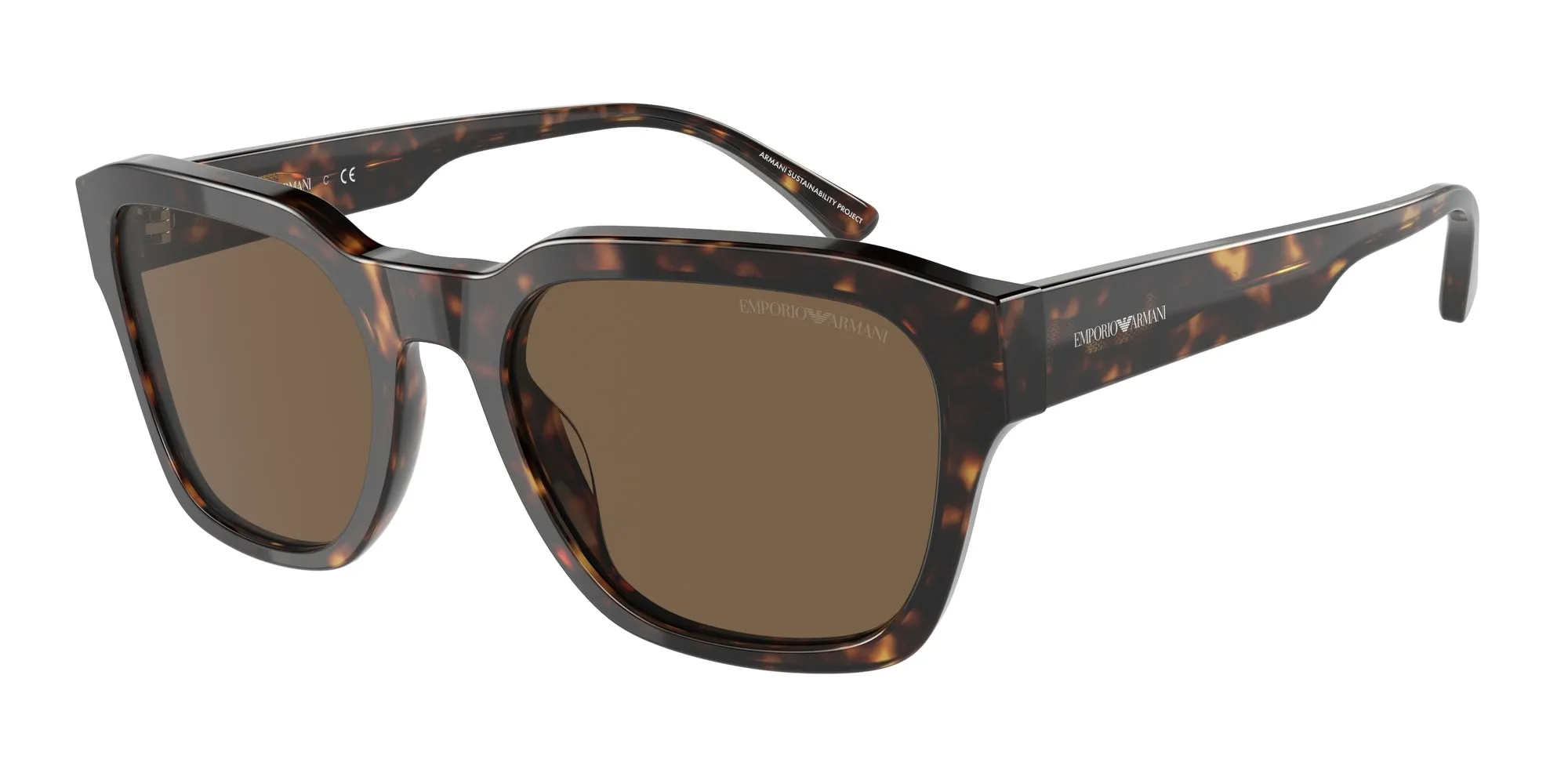 Emporio Armani EA4175 587973 Occhiali da sole Plastica Havana Marrone Squadrata Normale - immagine 1