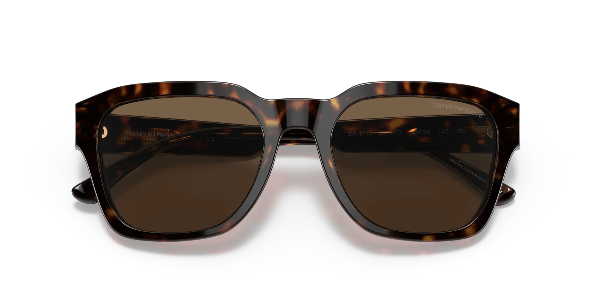 Emporio Armani EA4175 587973 Occhiali da sole Plastica Havana Marrone Squadrata Normale - immagine 2