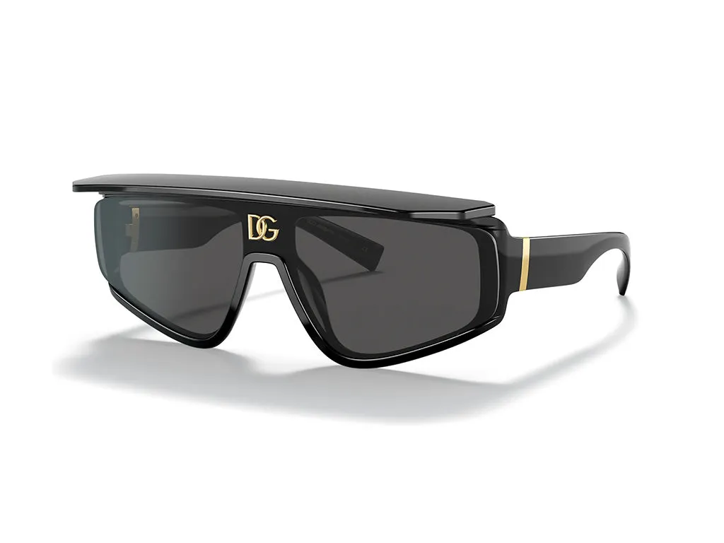 Dolce & Gabbana DG6177 501/87 Occhiali da sole Nylon Nero Grigio Squadrata Normale - immagine 1