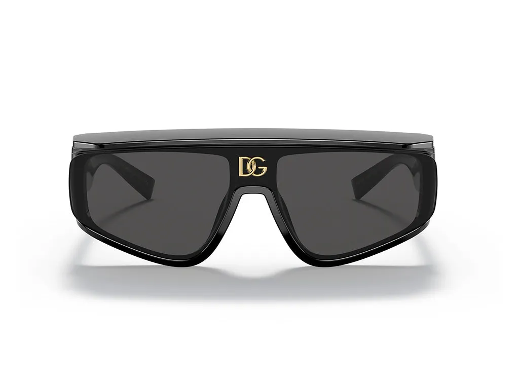 Dolce & Gabbana DG6177 501/87 Occhiali da sole Nylon Nero Grigio Squadrata Normale - immagine 2