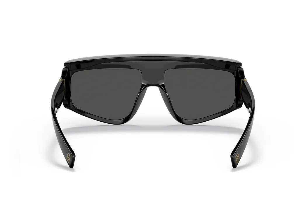 Dolce & Gabbana DG6177 501/87 Occhiali da sole Nylon Nero Grigio Squadrata Normale - immagine 4