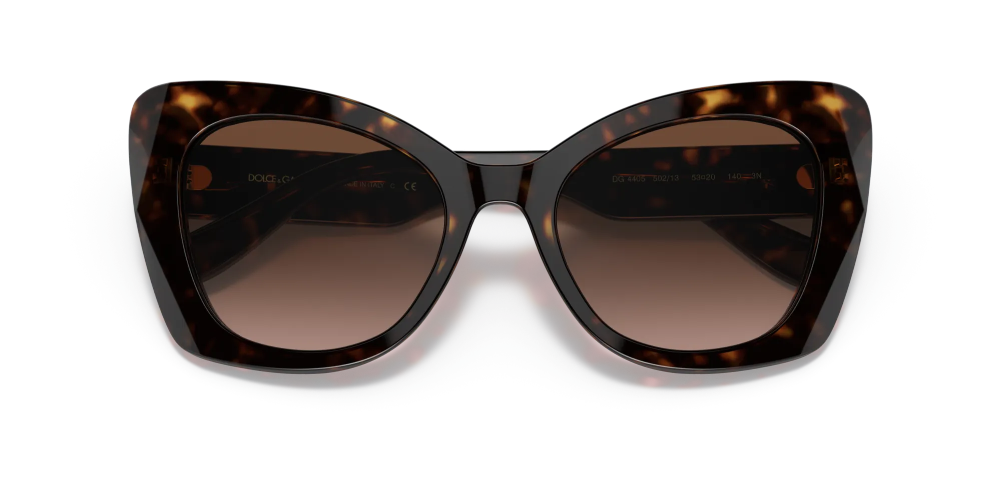Dolce & Gabbana DG4405 502/13 Occhiali da sole Acetato Tartaruga Marrone Farfalla Normale Sfumato - immagine 2
