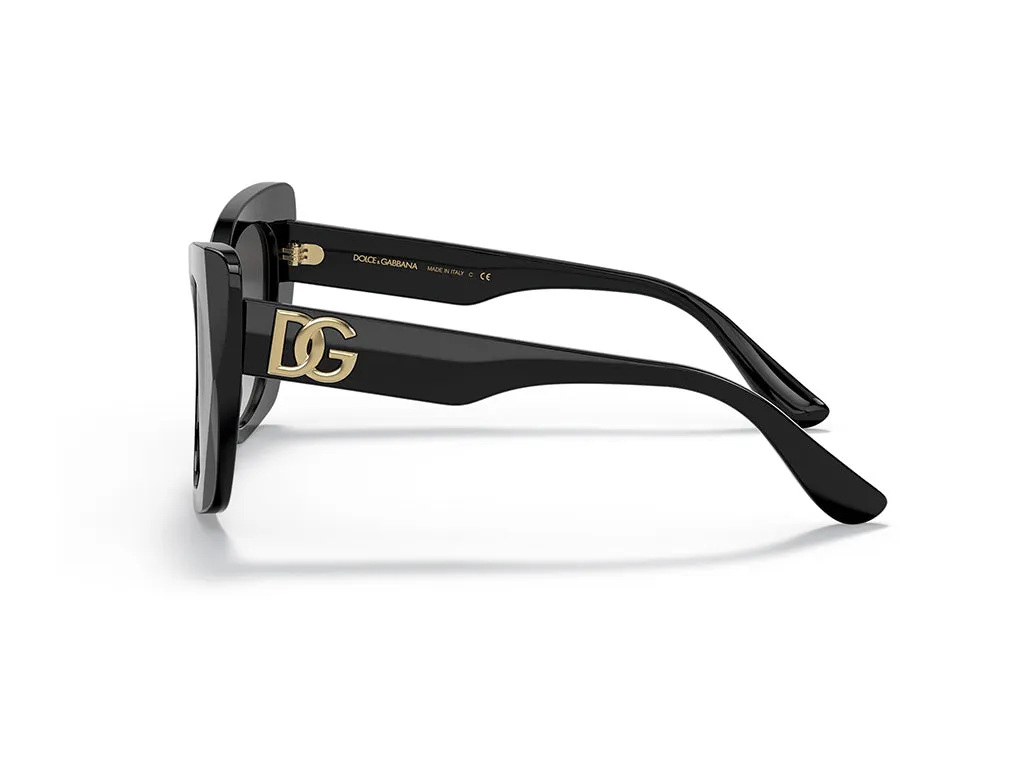 Dolce & Gabbana DG4405 501/8G Occhiali da sole Acetato Nero Grigio Farfalla Normale Sfumato - immagine 3