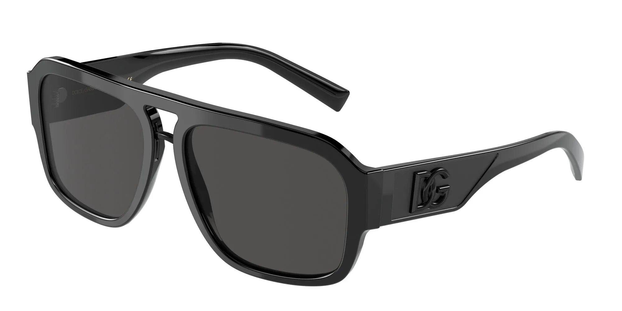 Dolce & Gabbana DG4403 501/87 Occhiali da sole Acetato Nero Grigio Pilot Normale - immagine 1