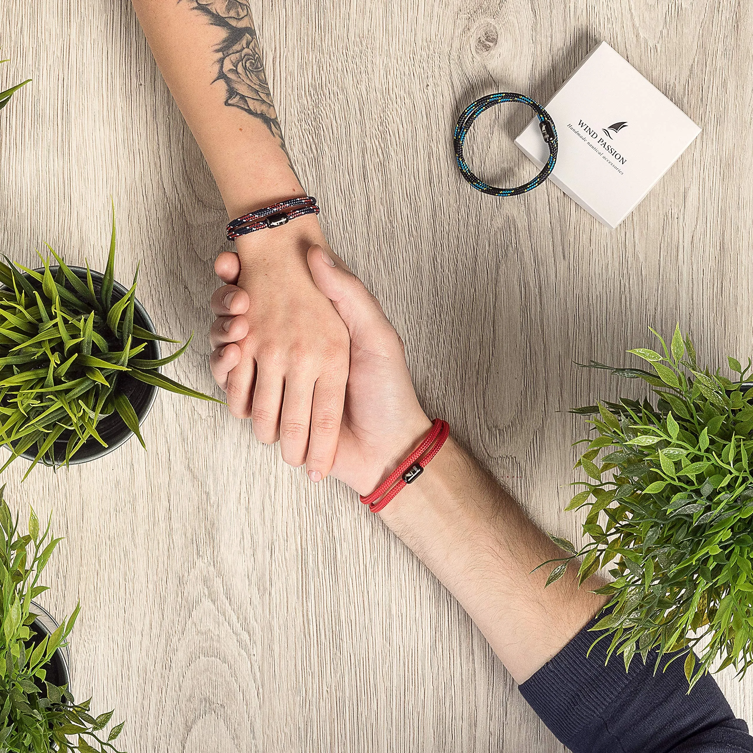 Wind Passion - Bracciale Uomo Corda Sportivo Surfer Marinaio Lifestyle con Nautica per Donna Mare e Idea Regalo con Chiusura Magnetica - immagine 3