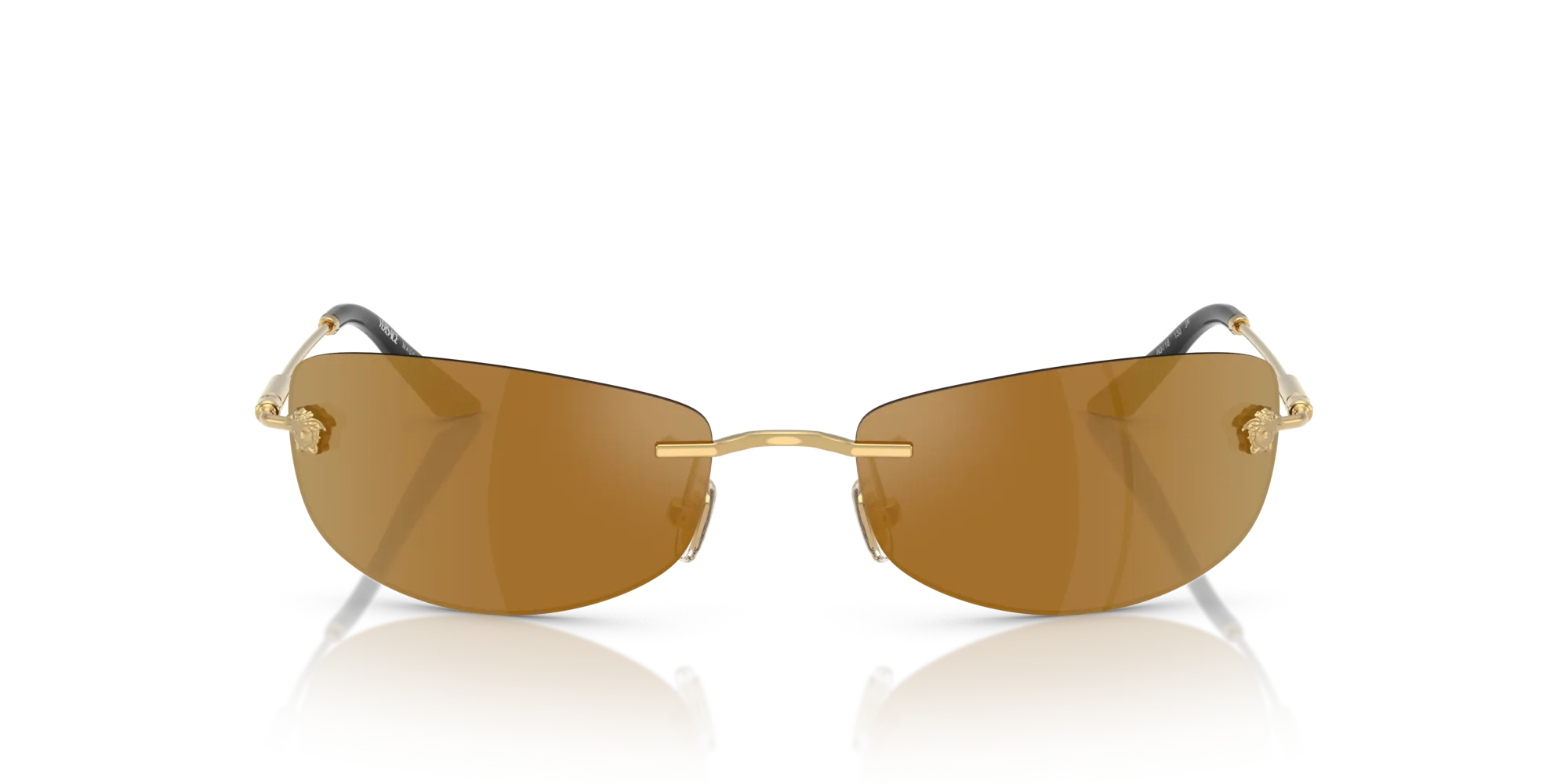 Versace VE2279 10027I Occhiali da sole Metallo Oro Geometrica Normale - immagine 3