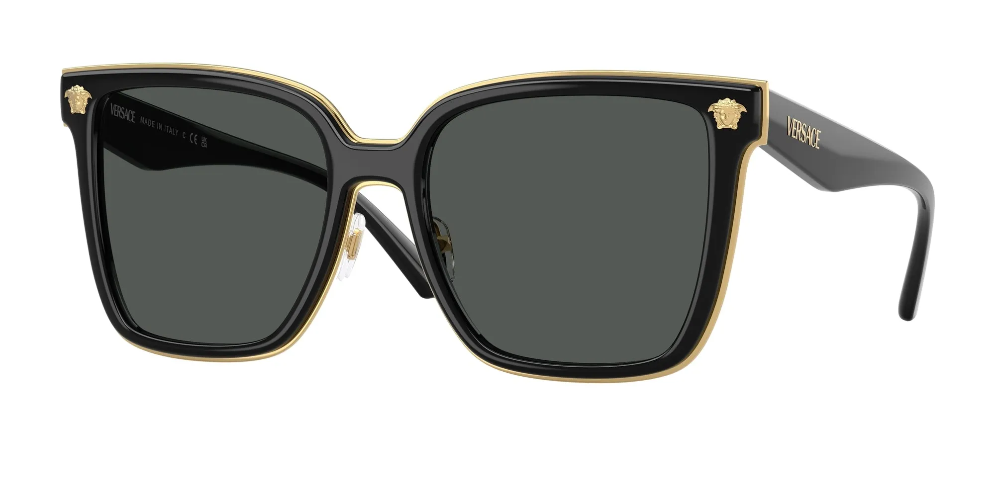 Versace VE2278D GB1/87 Occhiali da sole Metallo Nero Grigio Farfalla Normale - immagine 1