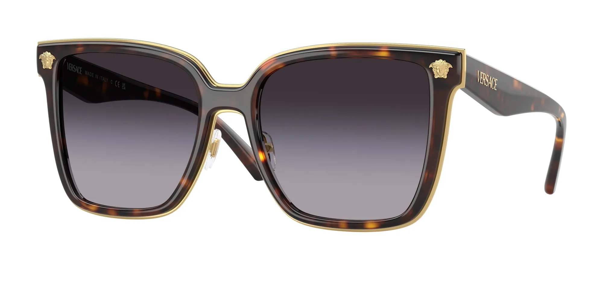 Versace VE2278D 108/8G Occhiali da sole Metallo Tartaruga Grigio Farfalla Normale Sfumato - immagine 1