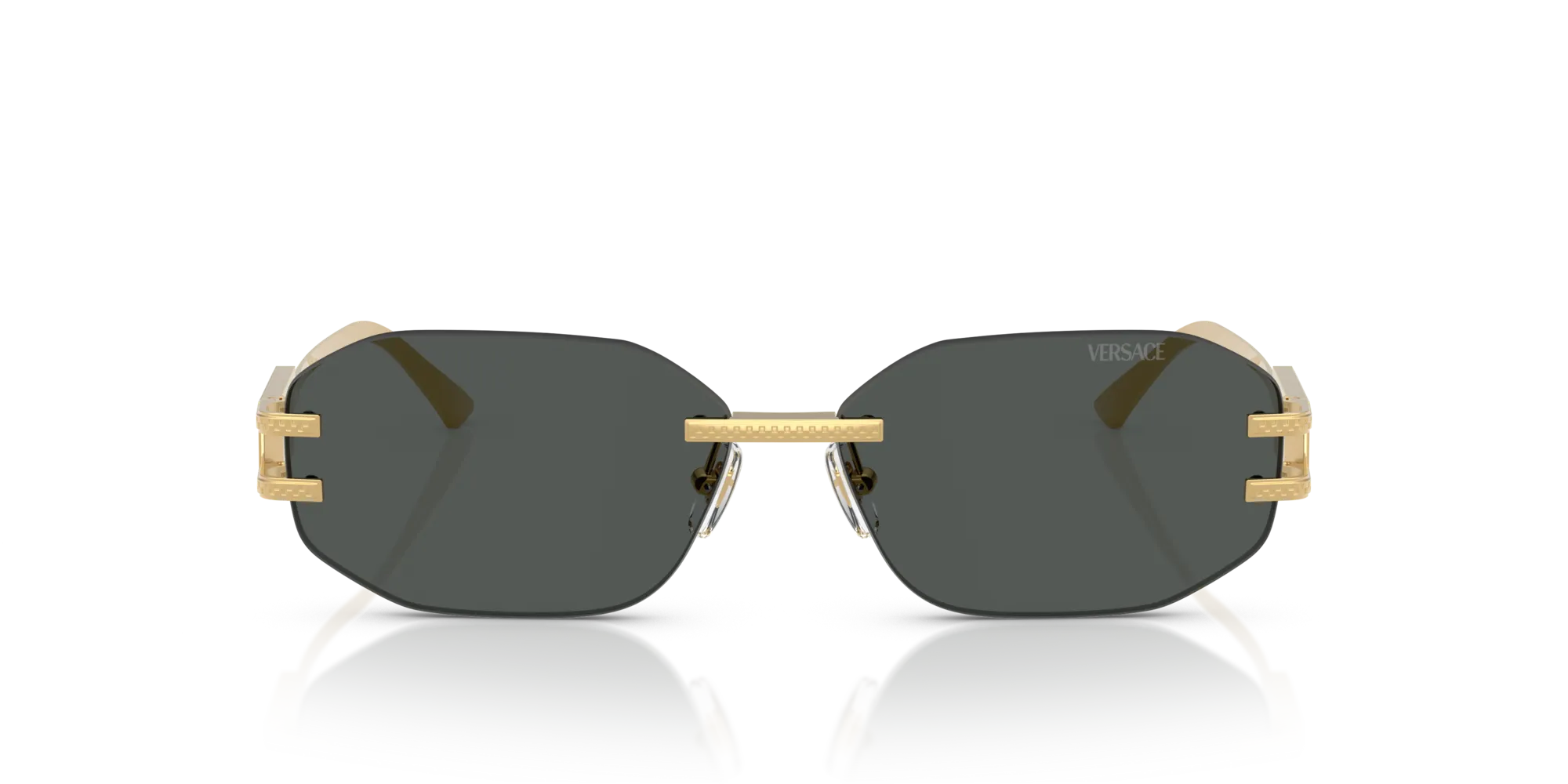 Versace VE2274 100287 Occhiali da sole Metallo Oro Grigio Geometrica Normale - immagine 3