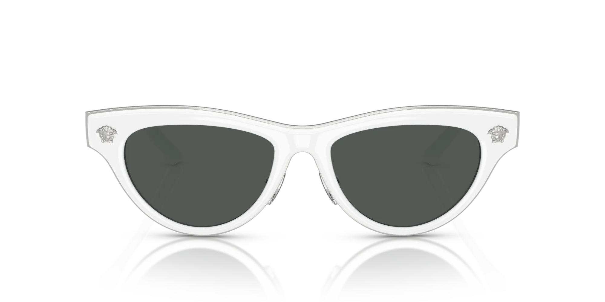 Versace VE2273 314/87 Occhiali da sole Metallo Bianco Grigio Cat Eye Normale - immagine 3