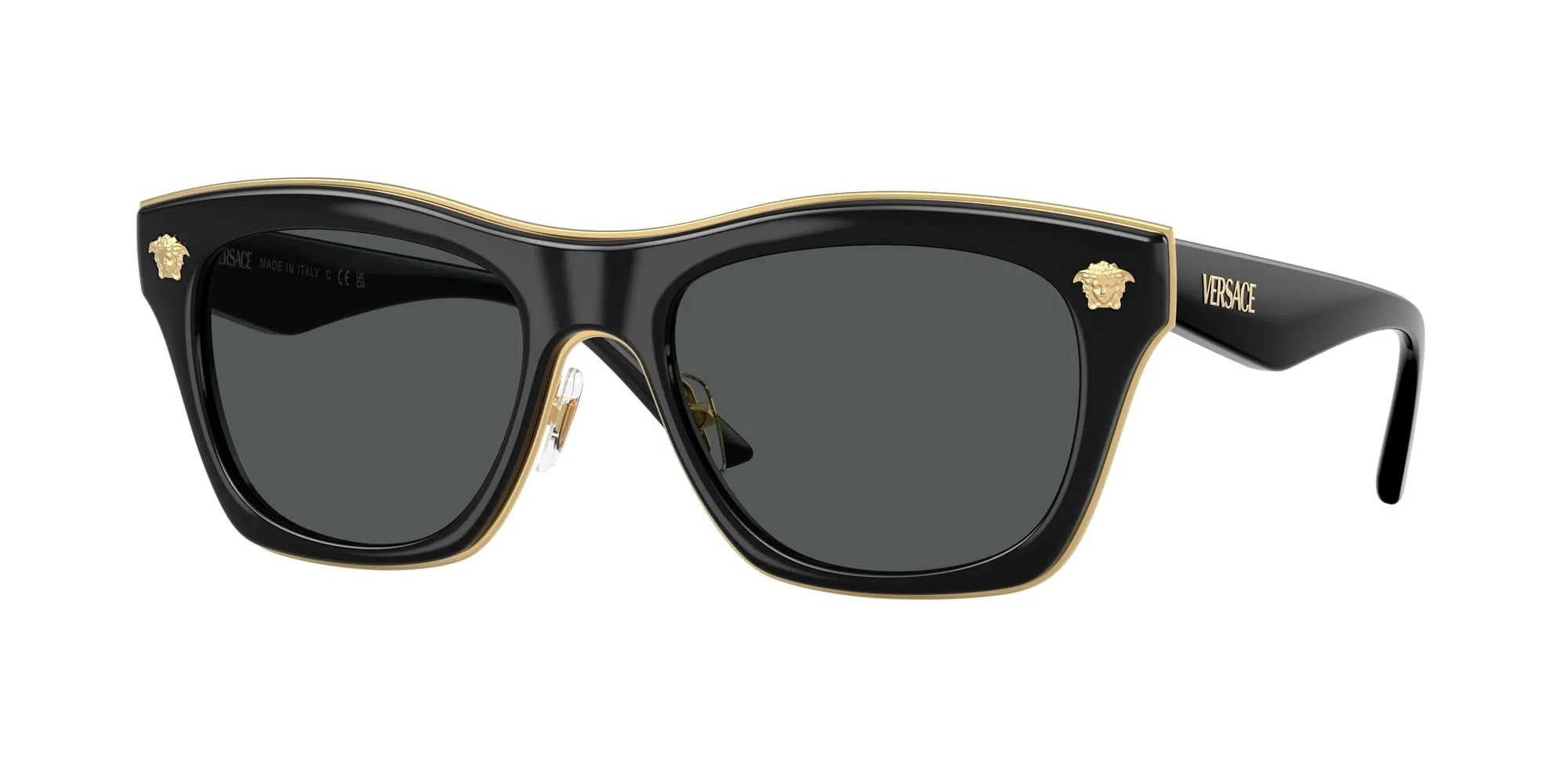 Versace VE2272 GB1/87 Occhiali da sole Metallo Nero Grigio Squadrata Normale - immagine 1