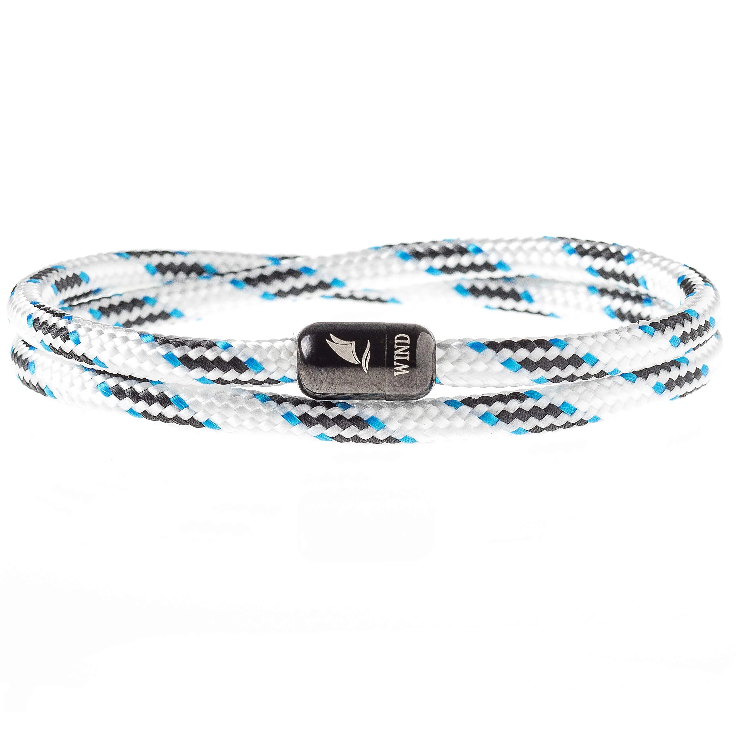 Wind Passion - Bracciale Uomo in Corda Nautica Sportivo Surfer Marinaio Lifestyle con Chiusura Magnetica, Accessorio Donna Idea Regalo Elegante per Mare e Stile Unico - immagine 1