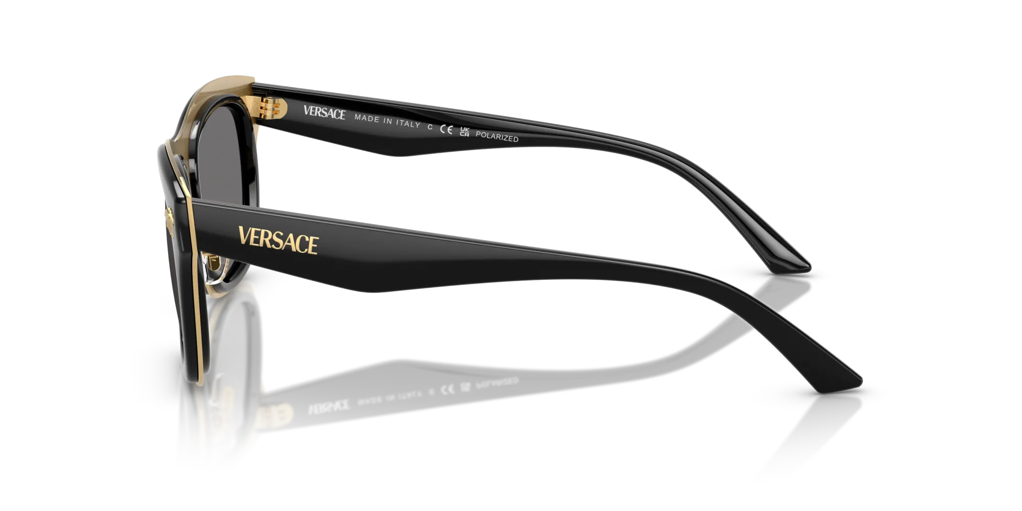 Versace VE2272 GB1/81 Occhiali da sole Metallo Nero Grigio Squadrata Polarizzata - immagine 4