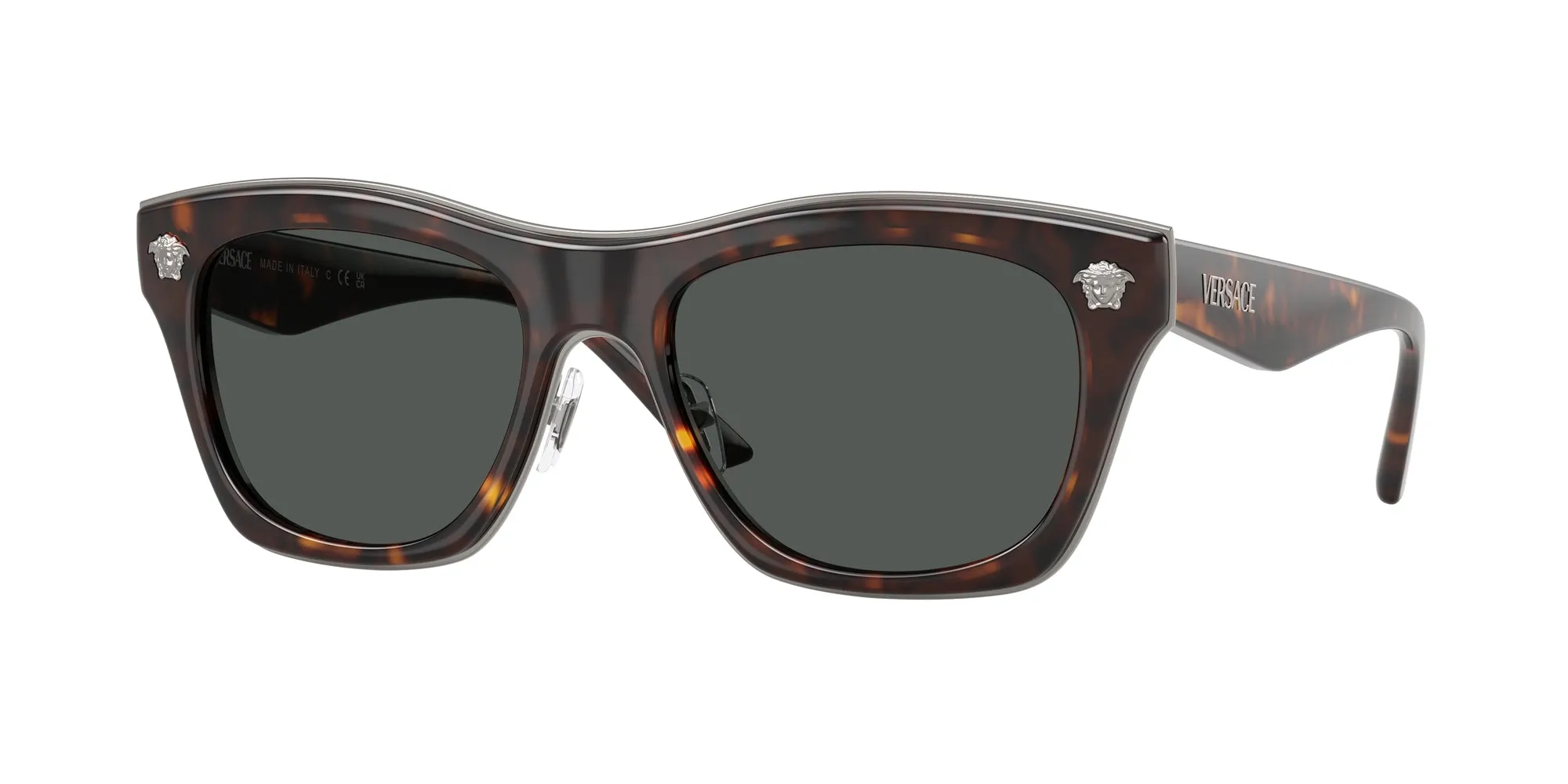 Versace VE2272 108/87 Occhiali da sole Metallo Tartaruga Grigio Squadrata Normale - immagine 1