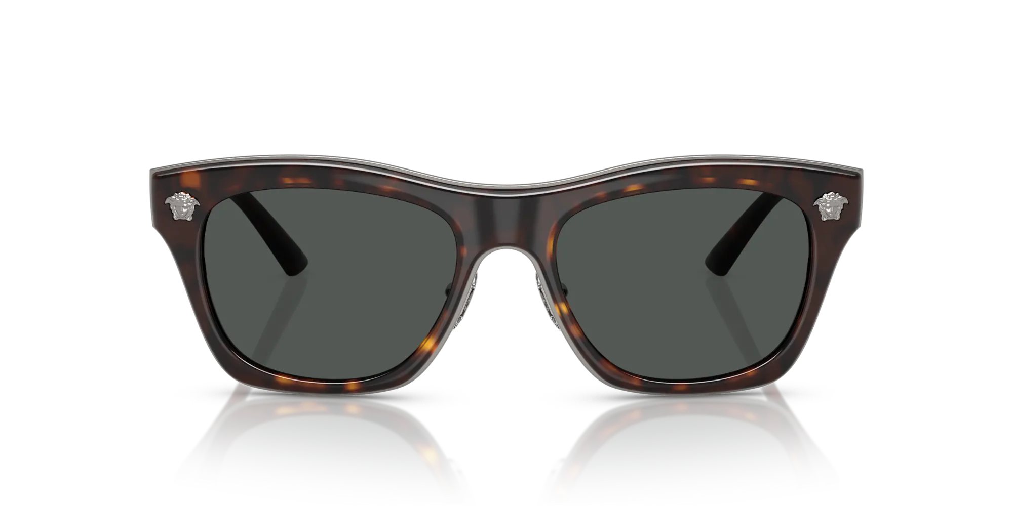 Versace VE2272 108/87 Occhiali da sole Metallo Tartaruga Grigio Squadrata Normale - immagine 3