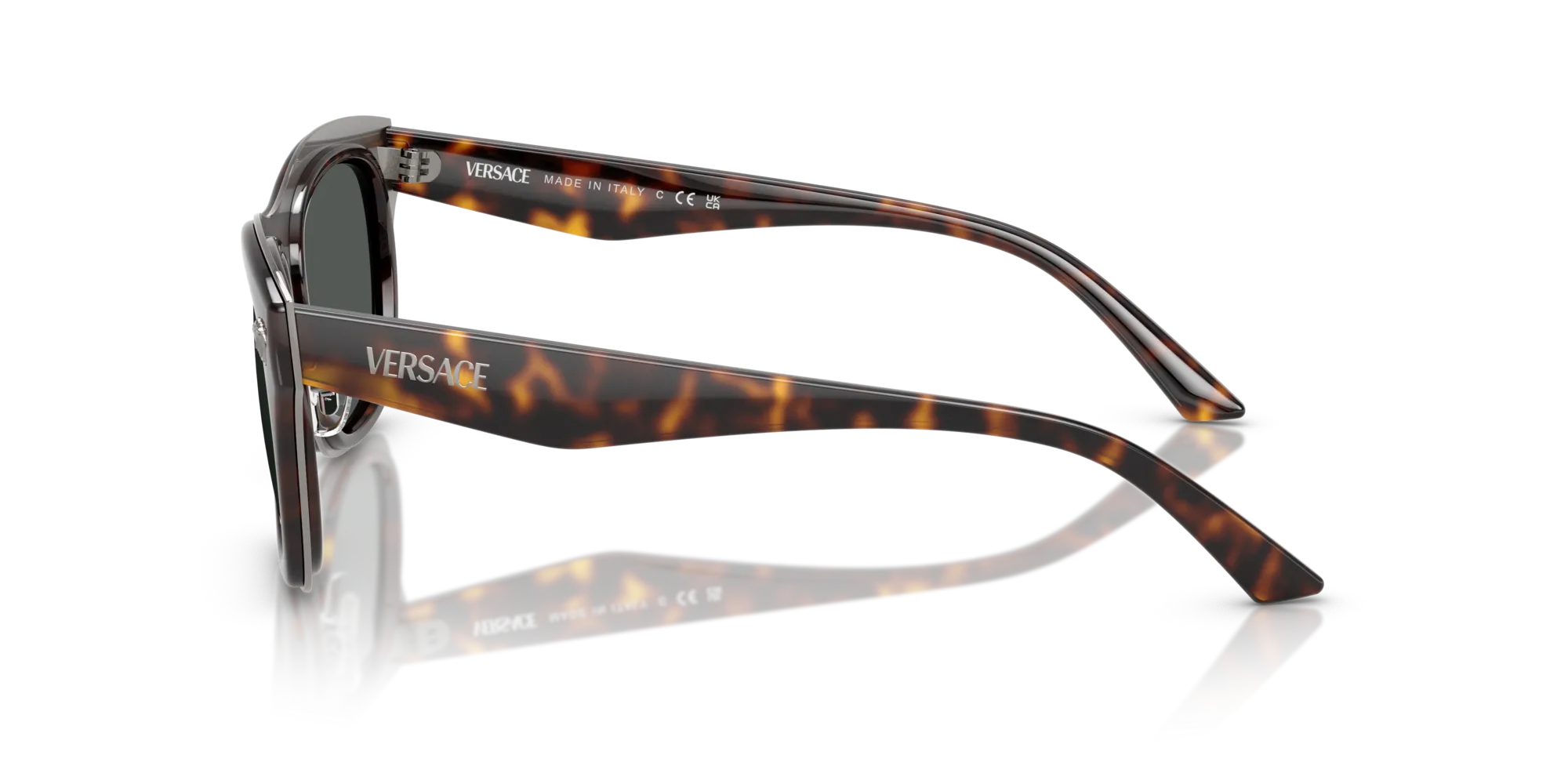 Versace VE2272 108/87 Occhiali da sole Metallo Tartaruga Grigio Squadrata Normale - immagine 4