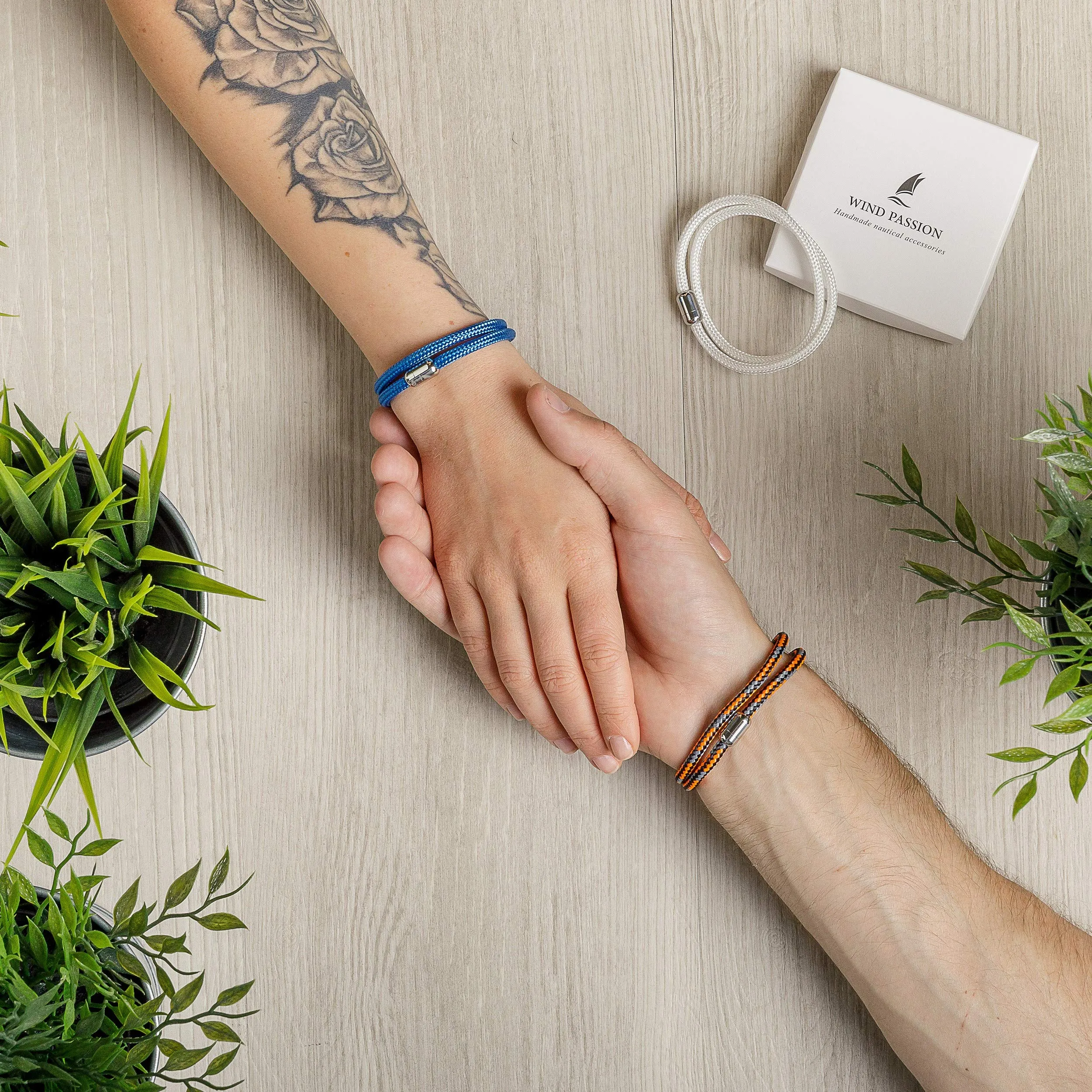 Wind Passion - Bracciale Uomo Corda Sportivo Surfer Marinaio Lifestyle con Nautica Magnetica | Gioiello Donna Idea Regalo Mare - immagine 4