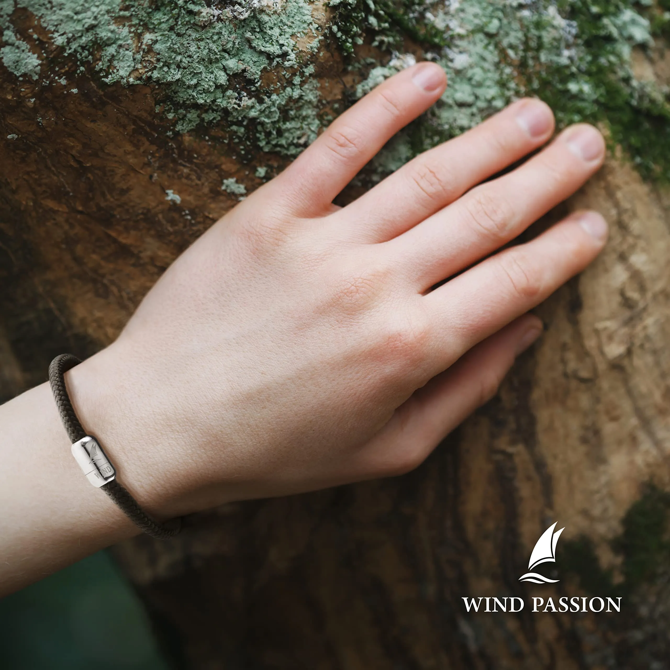 Wind Passion - Bracciale Uomo Corda Sportivo Surfer Marinaio Lifestyle con Corda Nautica e Donna mare Idea Regalo con Chiusura Magnetica - immagine 4