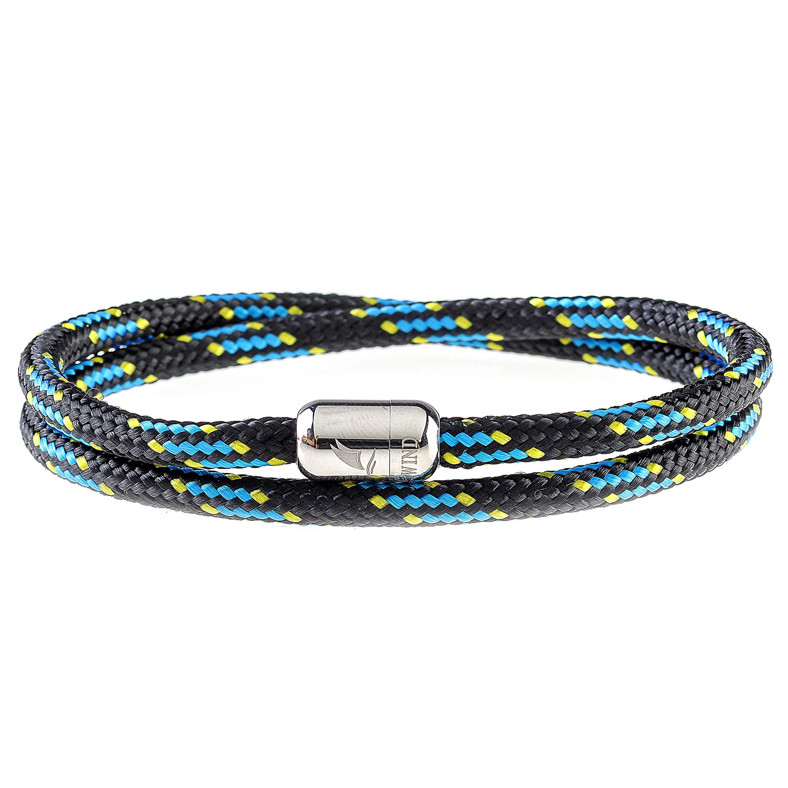 Wind Passion - Bracciale Uomo Corda Sportivo Surfer Marinaio Lifestyle con Nautica per Donna Mare Idea Regalo con Chiusura Magnetica - immagine 1