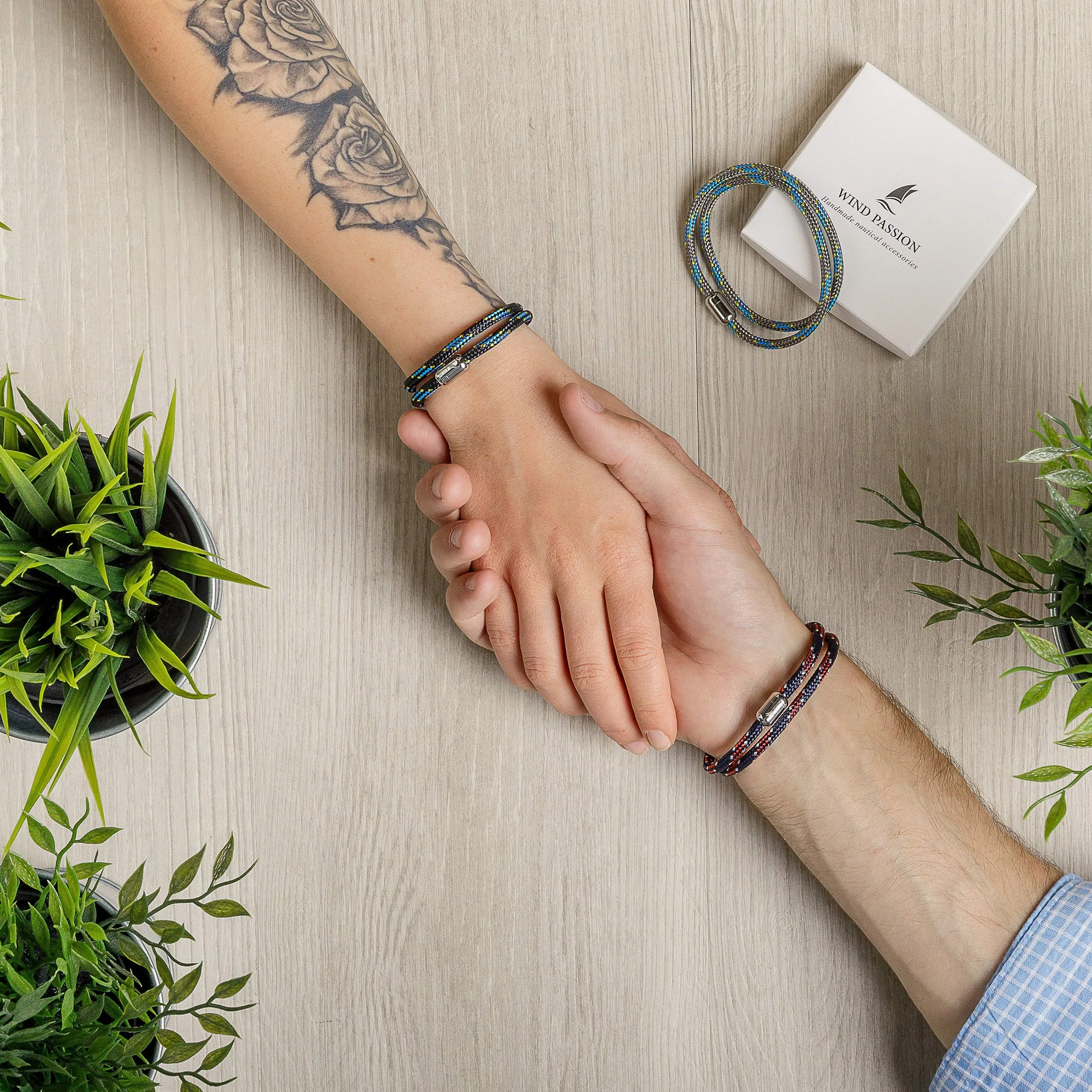 Wind Passion - Bracciale Uomo Corda Sportivo Surfer Marinaio Lifestyle con Nautica per Donna Mare Idea Regalo con Chiusura Magnetica - immagine 4