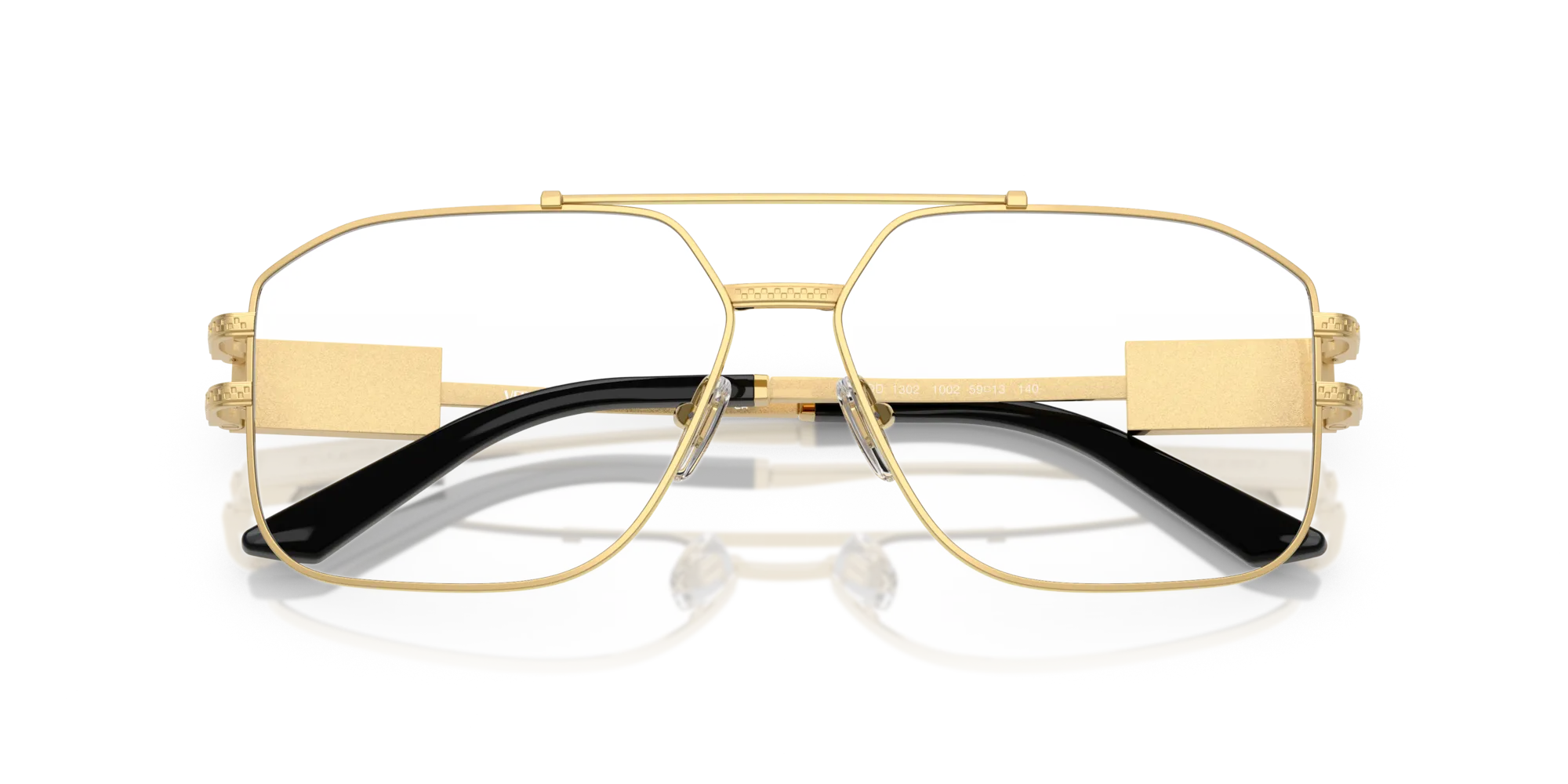 Versace VE1302 1002 Montature da vista Acciaio Oro Squadrata Normale - immagine 2