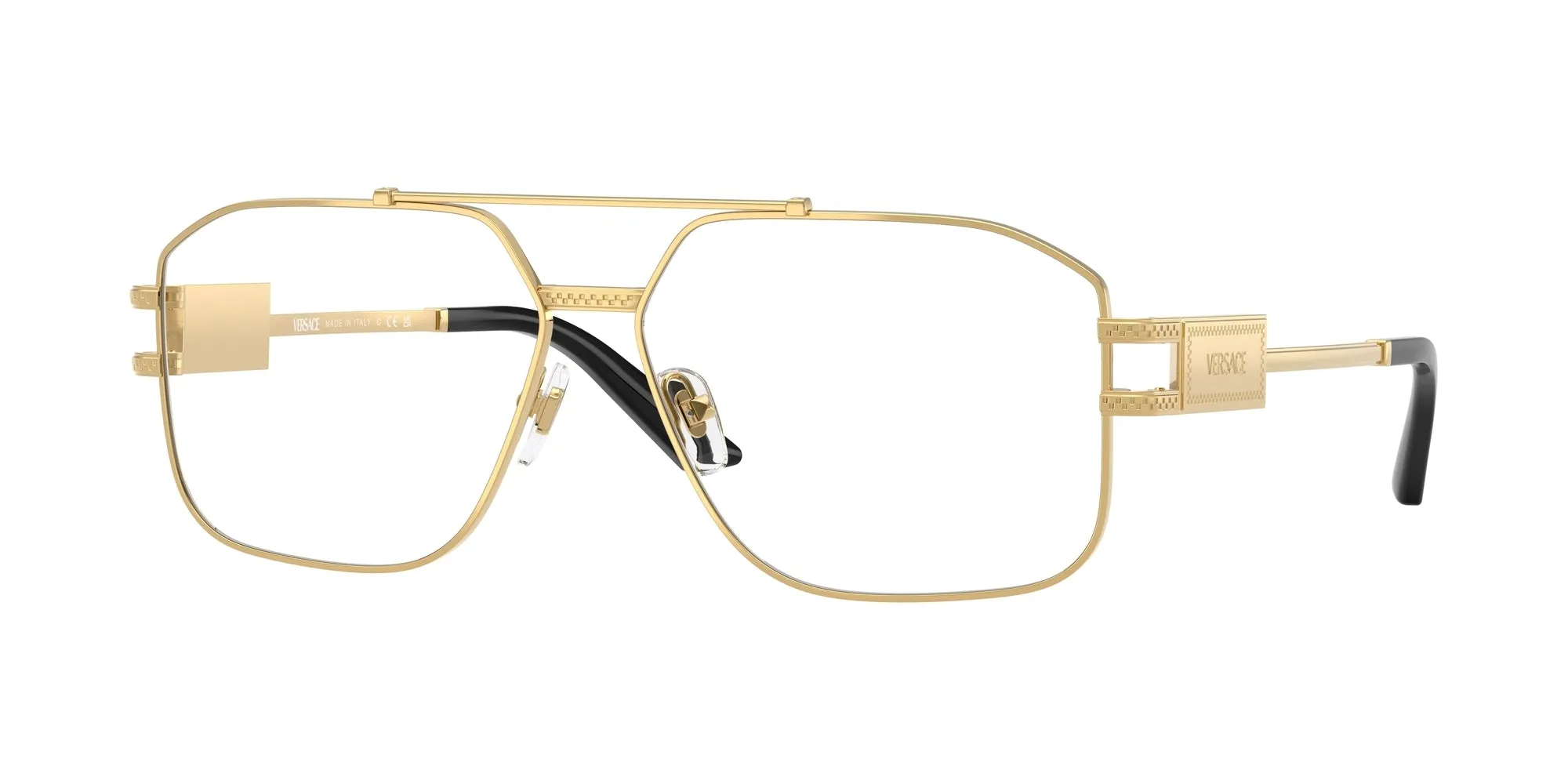 Versace VE1302 1002 Montature da vista Acciaio Oro Squadrata Normale - immagine 1