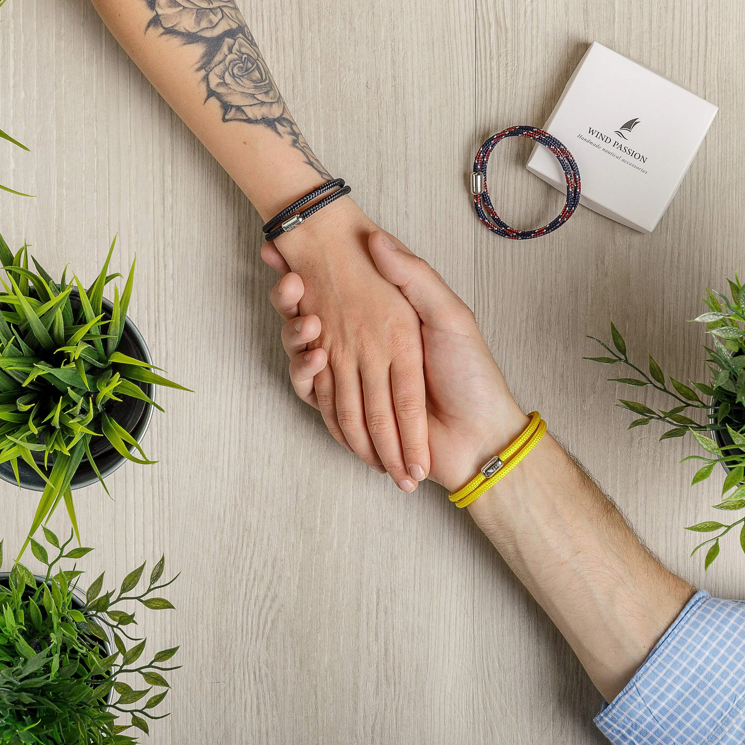 Wind Passion - Bracciale Uomo Corda Sportivo Surfer Marinaio Lifestyle con Corda Nautica Magnetica, Idea Regalo Donna Mare Stile Nautico Elegante per Lui e Lei - immagine 3