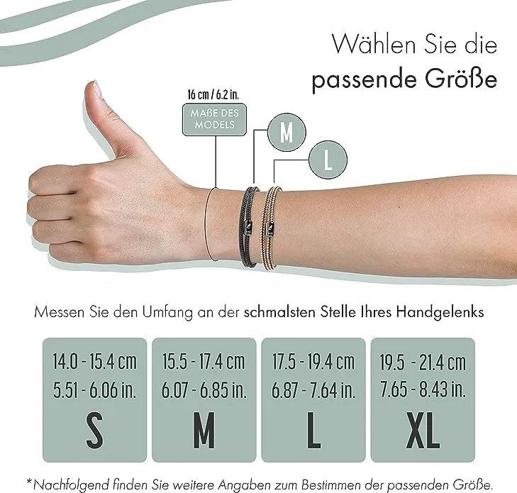 Wind Passion - Bracciale Sportivo Surfer Marinaio Lifestyle con Corda Nautica Magnetica, Idea Regalo Uomo Donna Mare Accessorio Elegante e Versatile per Ogni Occasione Estiva e Casual - immagine 3