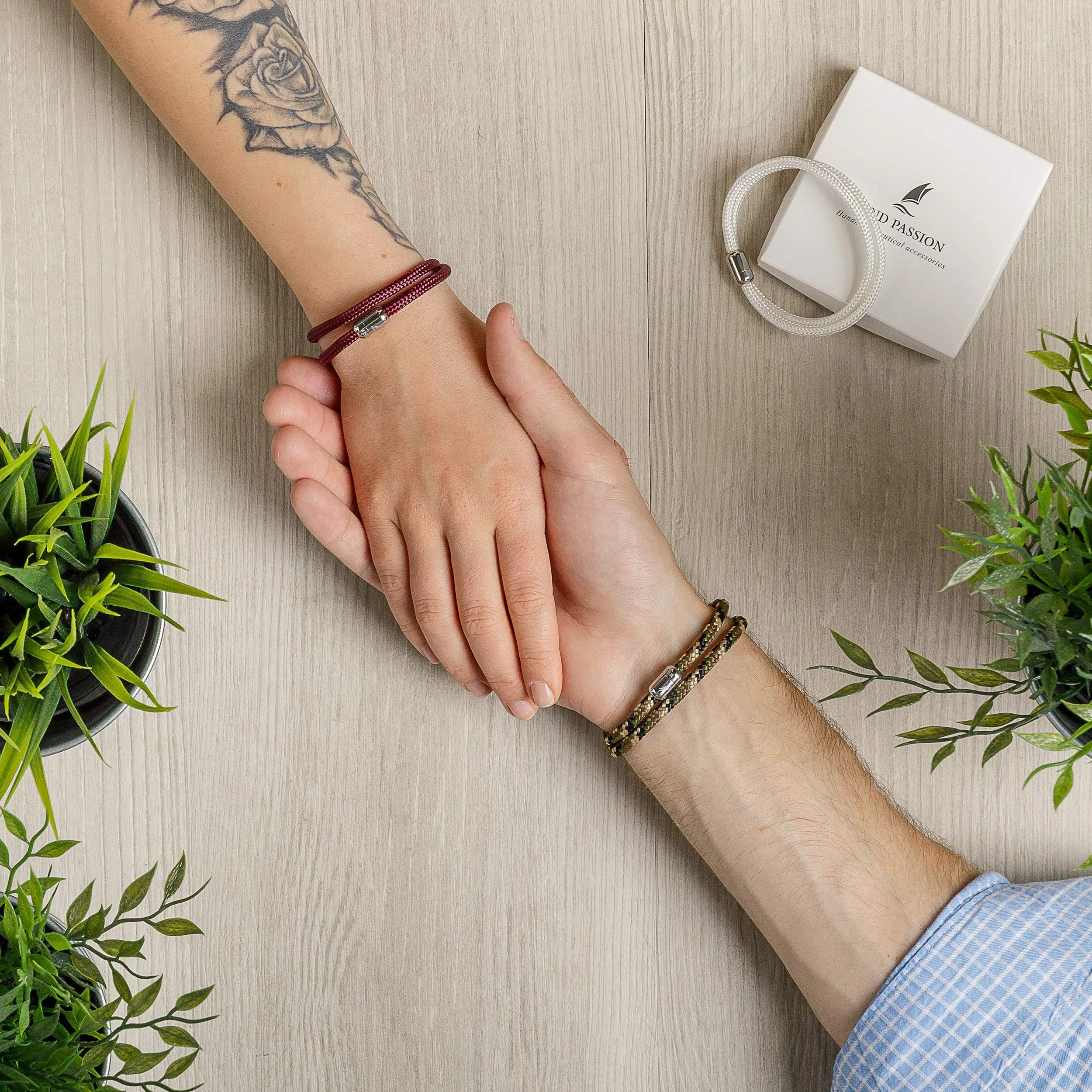 Wind Passion - Bracciale Uomo Sportivo Surfer Marinaio Lifestyle con Corda Nautica Magnetica Idea Regalo Donna Mare - immagine 4