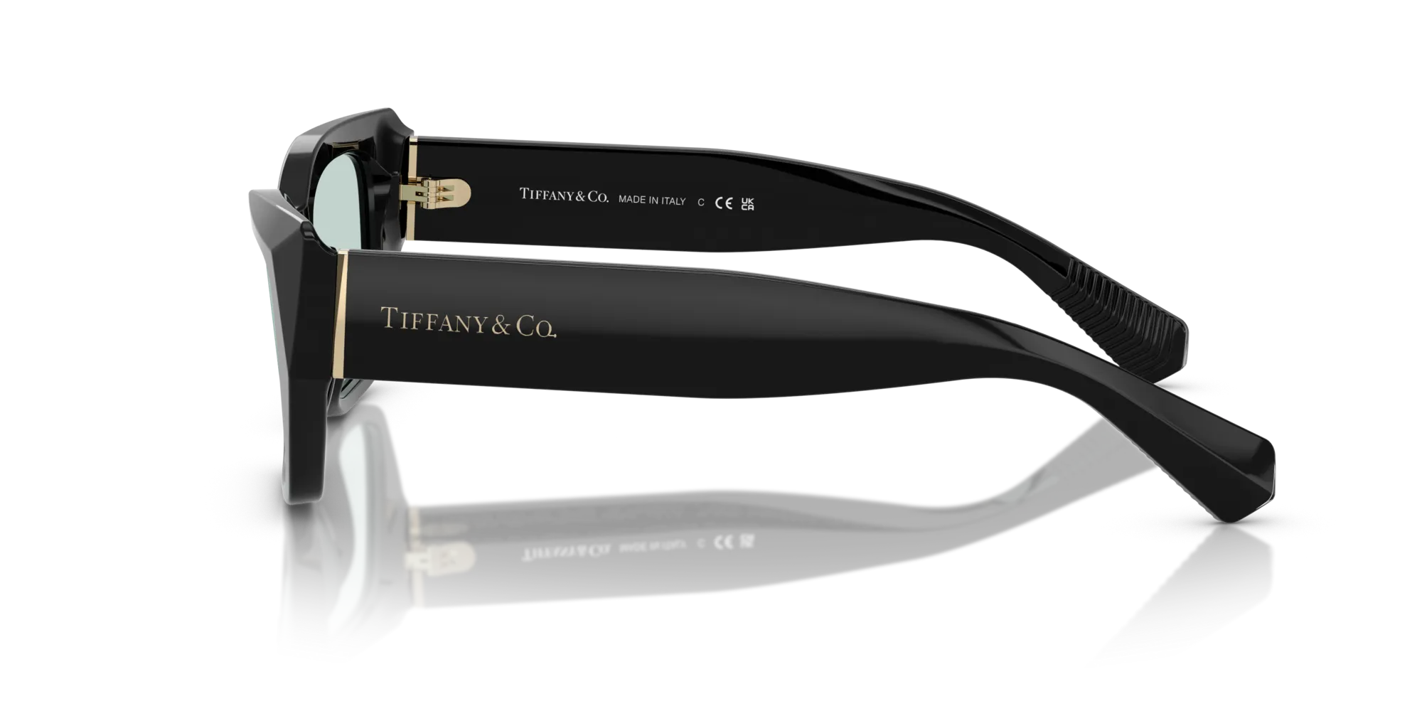 Tiffany TF4230 8001D9 Occhiali da sole Acetato Nero Blu Cat Eye Normale - immagine 4