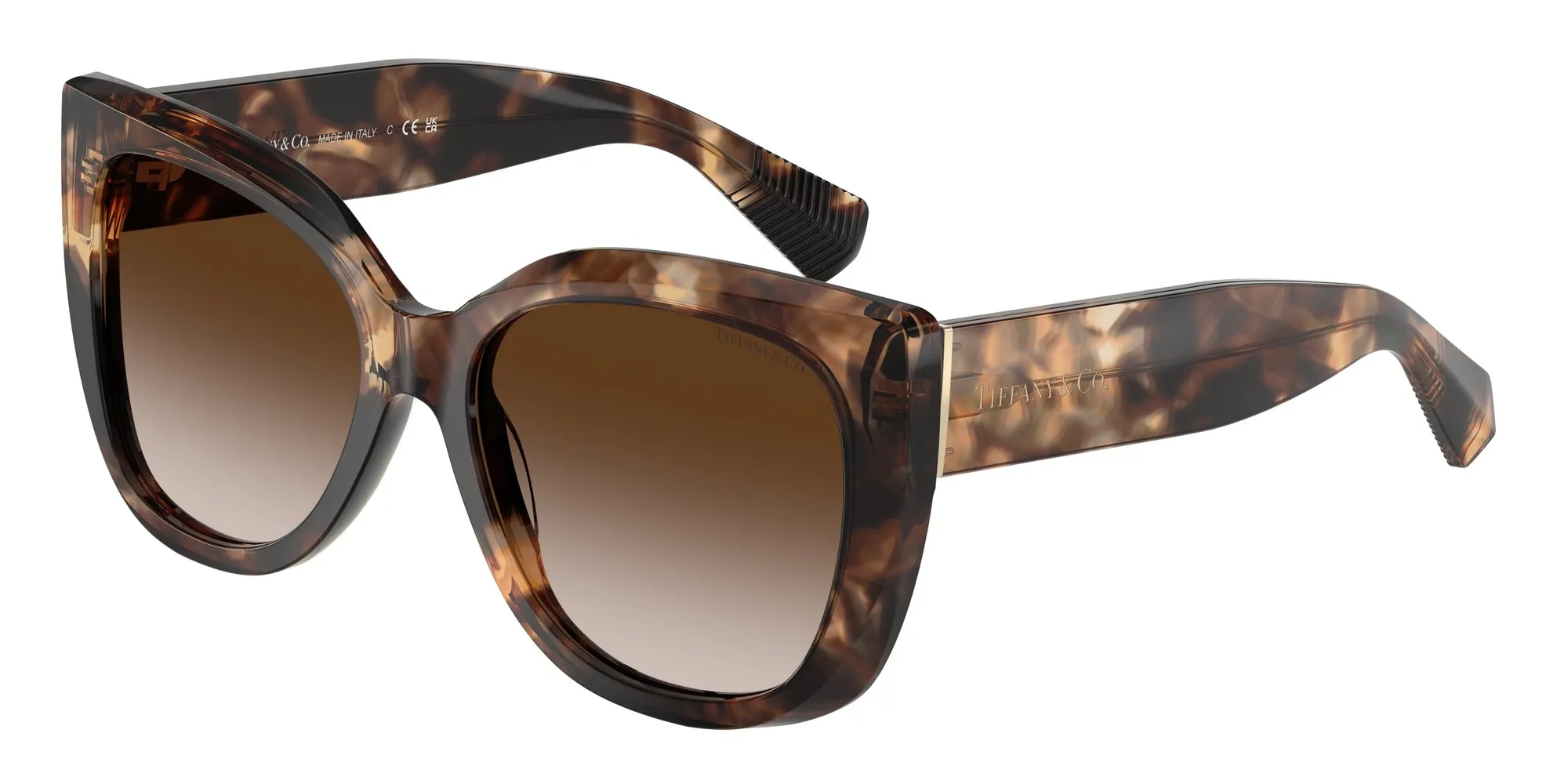 Tiffany TF4229 84213B Occhiali da sole Acetato Marrone Marrone Squadrata Normale Sfumato - immagine 1
