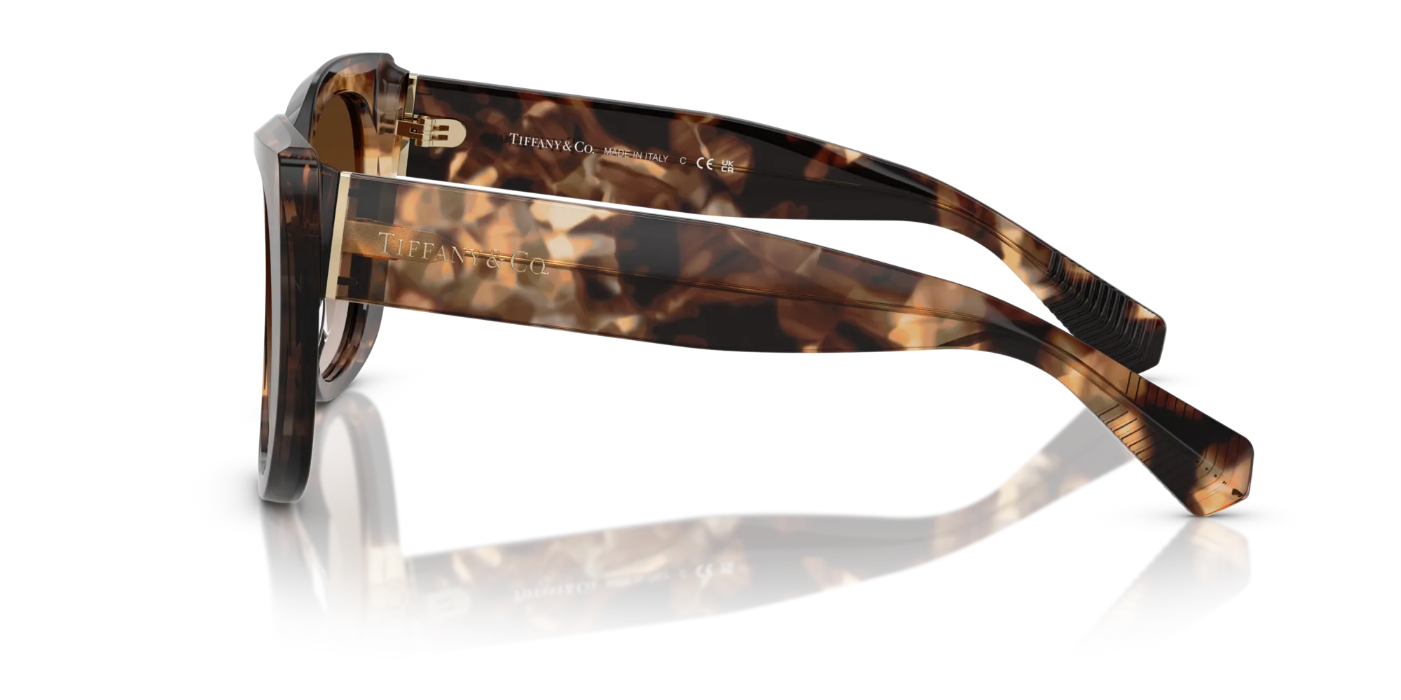 Tiffany TF4229 84213B Occhiali da sole Acetato Marrone Marrone Squadrata Normale Sfumato - immagine 4
