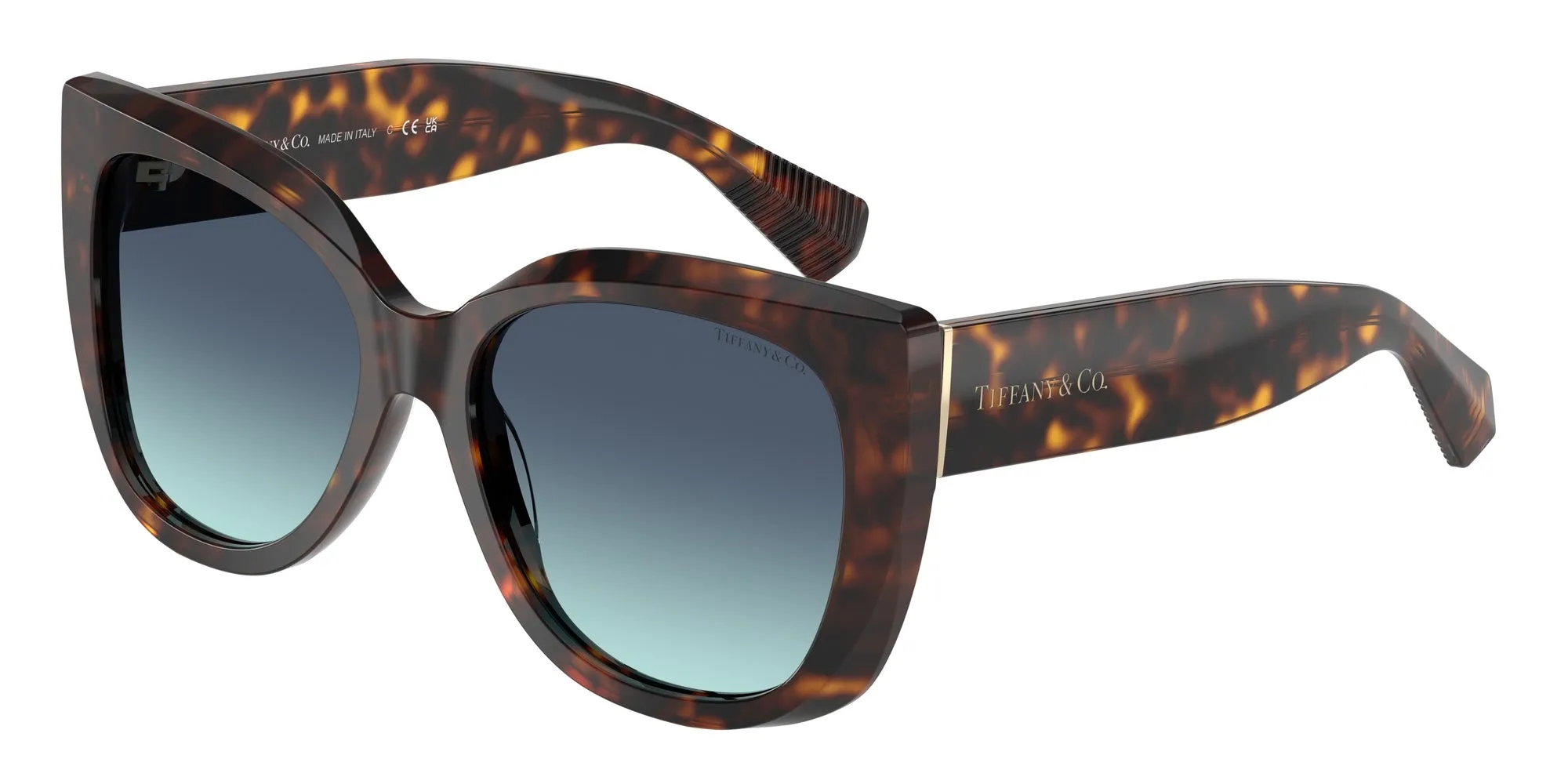 Tiffany TF4229 80159S Occhiali da sole Acetato Tartaruga Blu Squadrata Normale Sfumato - immagine 1