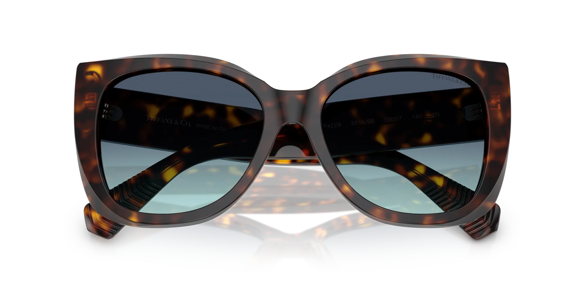 Tiffany TF4229 80159S Occhiali da sole Acetato Tartaruga Blu Squadrata Normale Sfumato - immagine 2