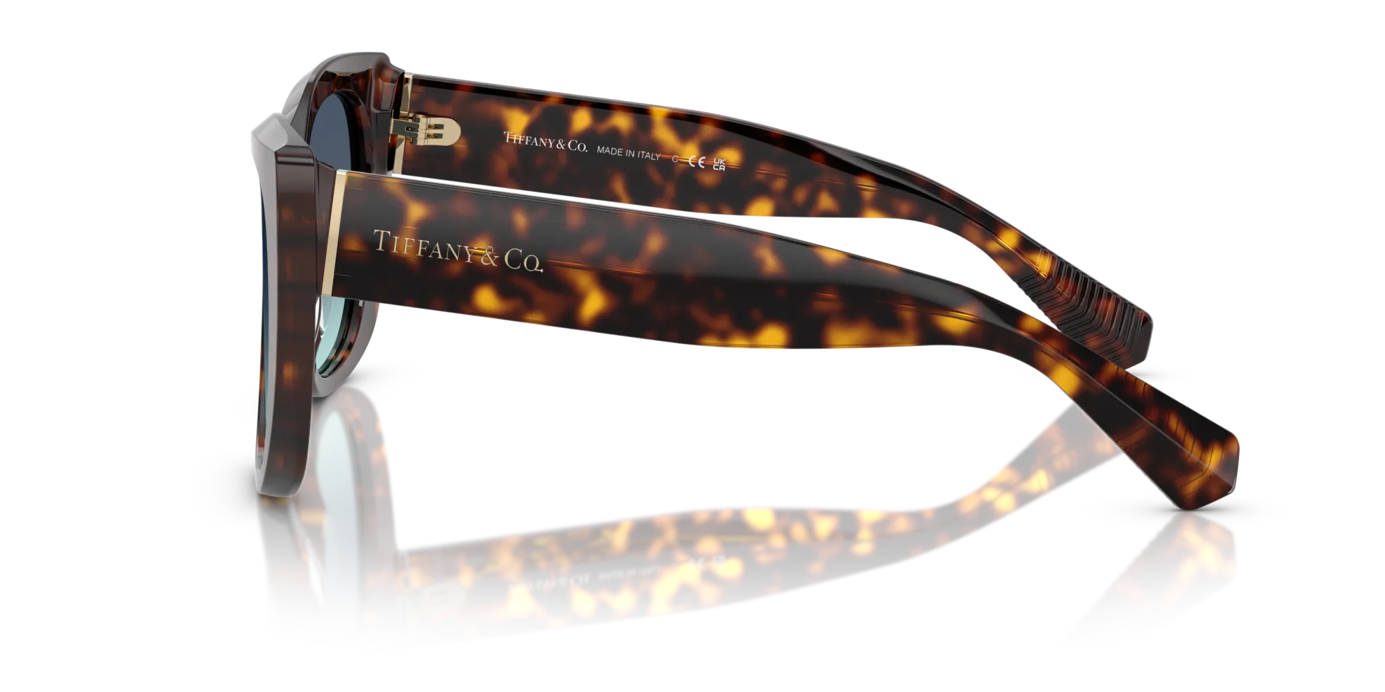 Tiffany TF4229 80159S Occhiali da sole Acetato Tartaruga Blu Squadrata Normale Sfumato - immagine 4