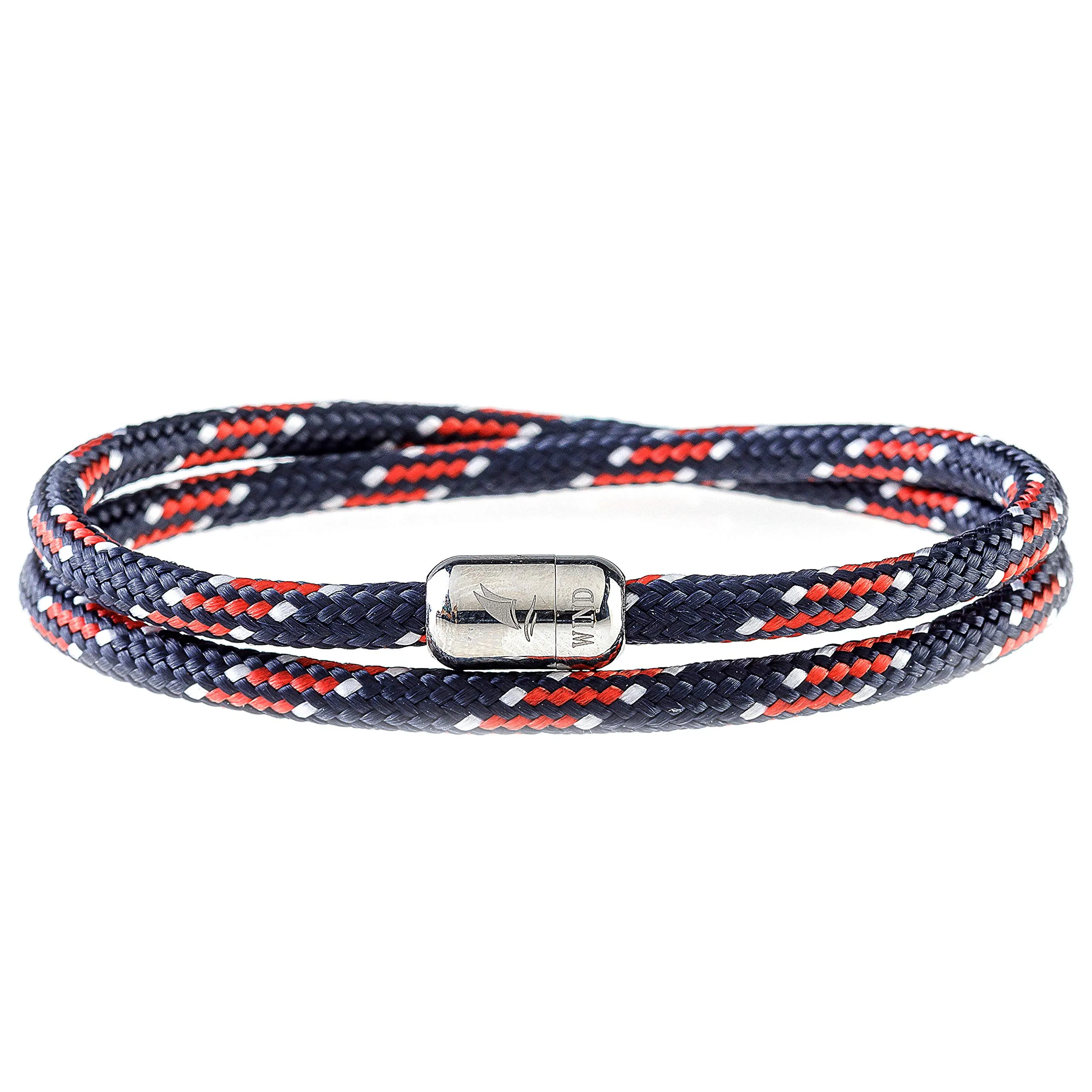 Wind Passion - Bracciale Sportivo Surfer Marinaio Lifestyle in Corda Nautica con Chiusura Magnetica per Uomo e Donna, Accessorio Mare Elegante, Idea Regalo Originale e Raffinata per Lui e Lei - immagine 1