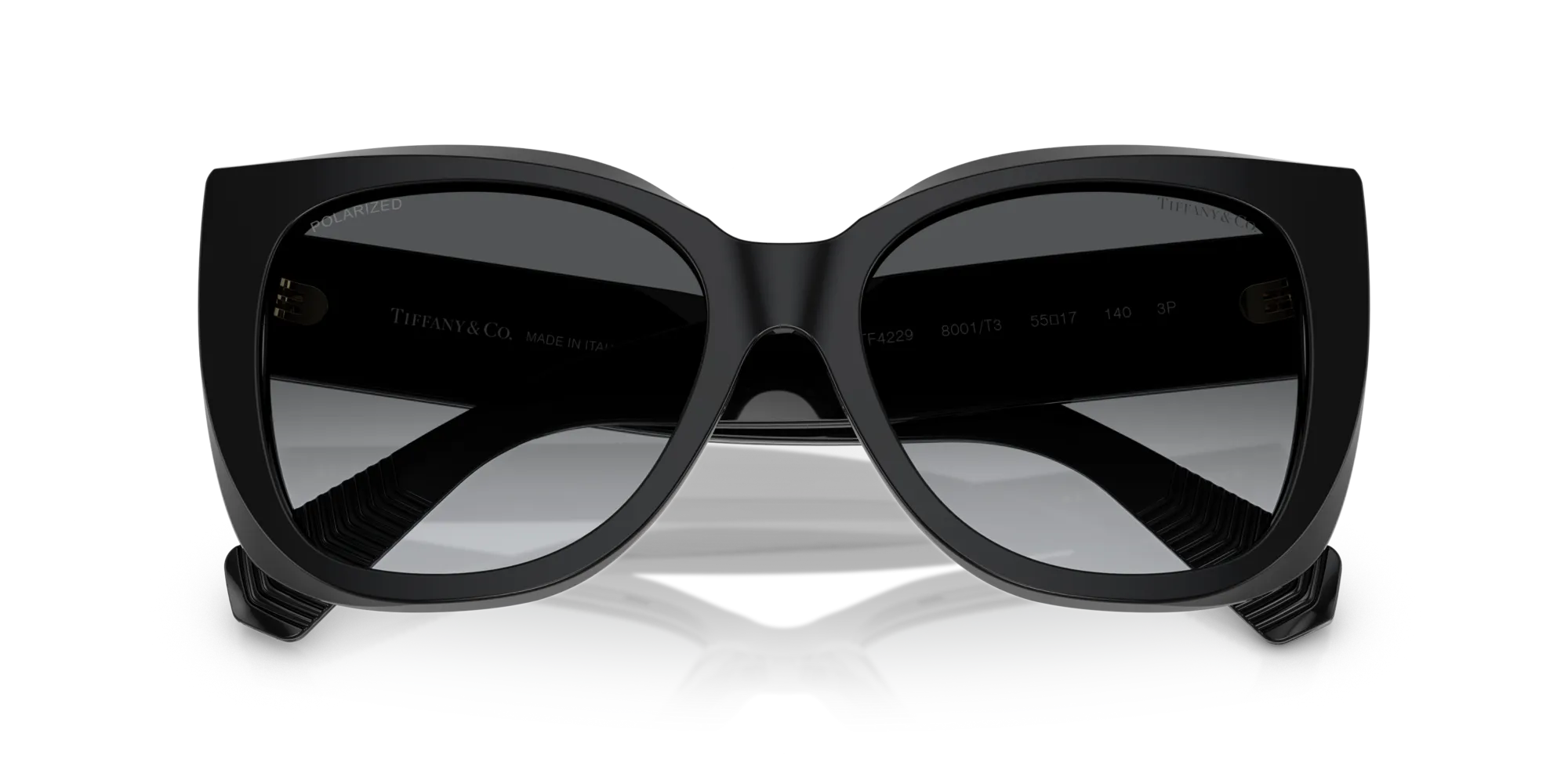 Tiffany TF4229 8001T3 Occhiali da sole Acetato Nero Grigio Squadrata Polarizzata - immagine 2