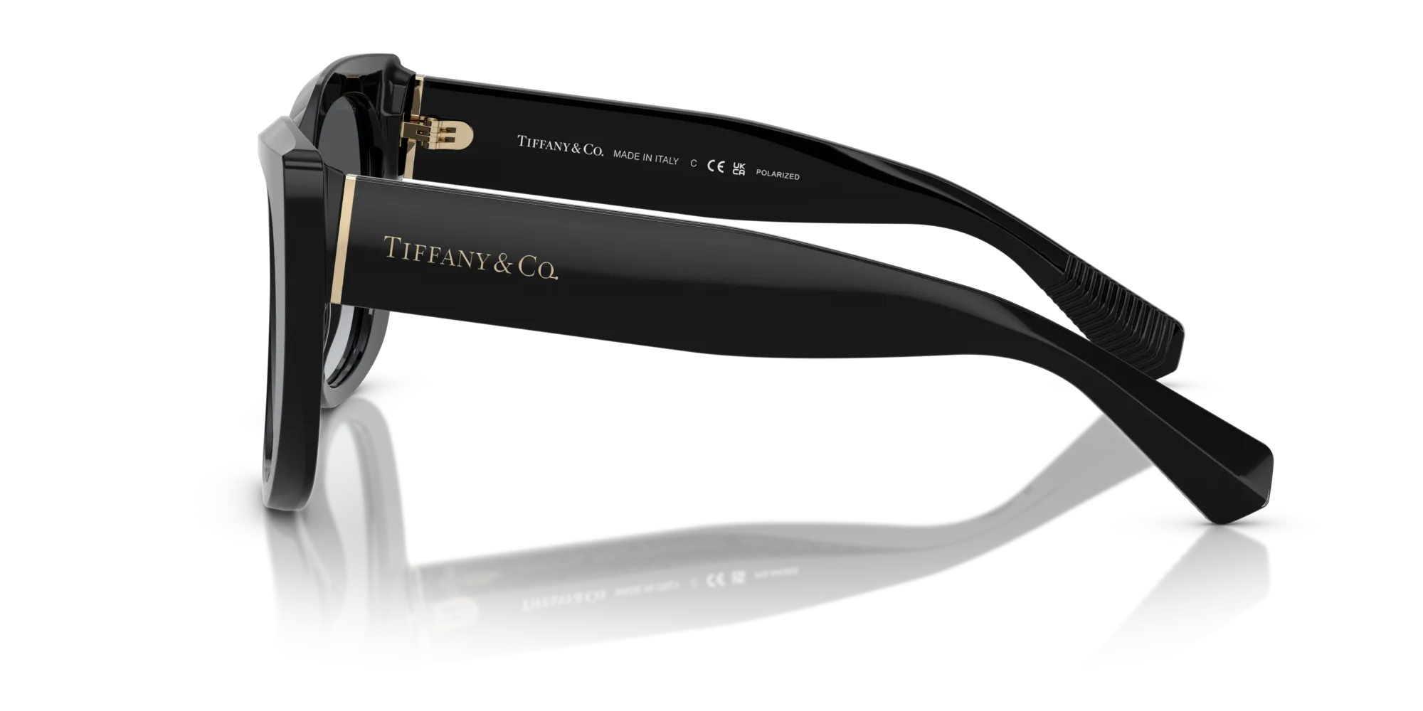 Tiffany TF4229 8001T3 Occhiali da sole Acetato Nero Grigio Squadrata Polarizzata - immagine 4