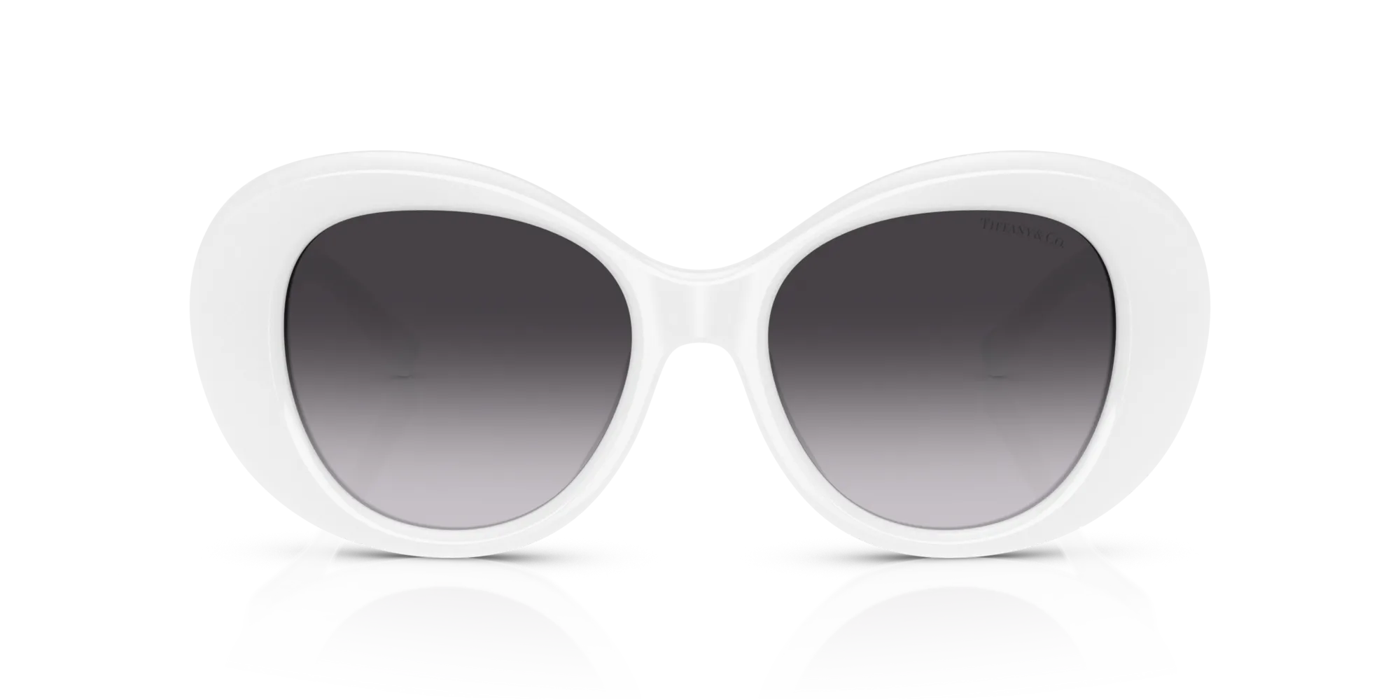 Tiffany TF4228 84263C Occhiali da sole Acetato Bianco Grigio Rotonda Normale Sfumato - immagine 3