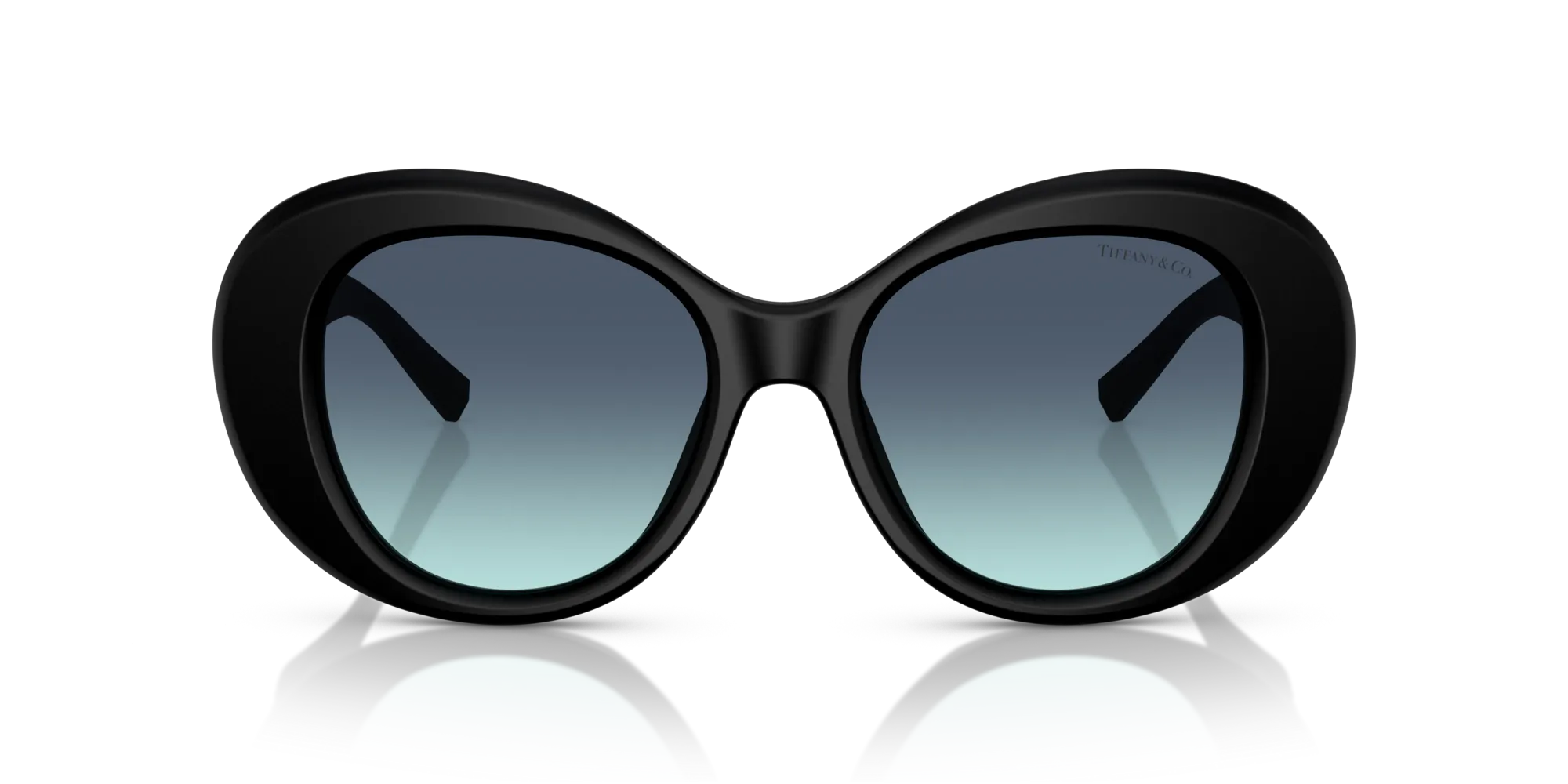 Tiffany TF4228 84259S Occhiali da sole Acetato Nero Blu Rotonda Normale Sfumato - immagine 3