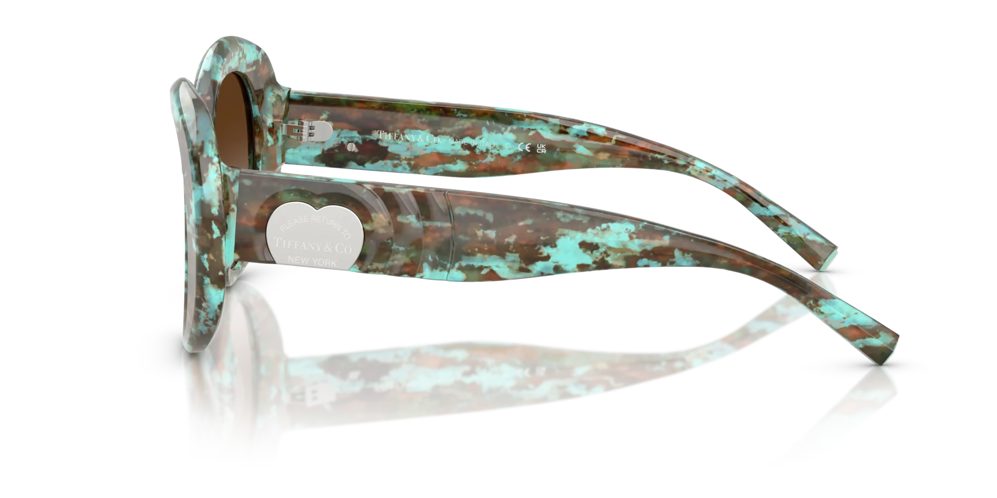 Tiffany TF4228 84223B Occhiali da sole Acetato Tartaruga Marrone Rotonda Normale Sfumato - immagine 4