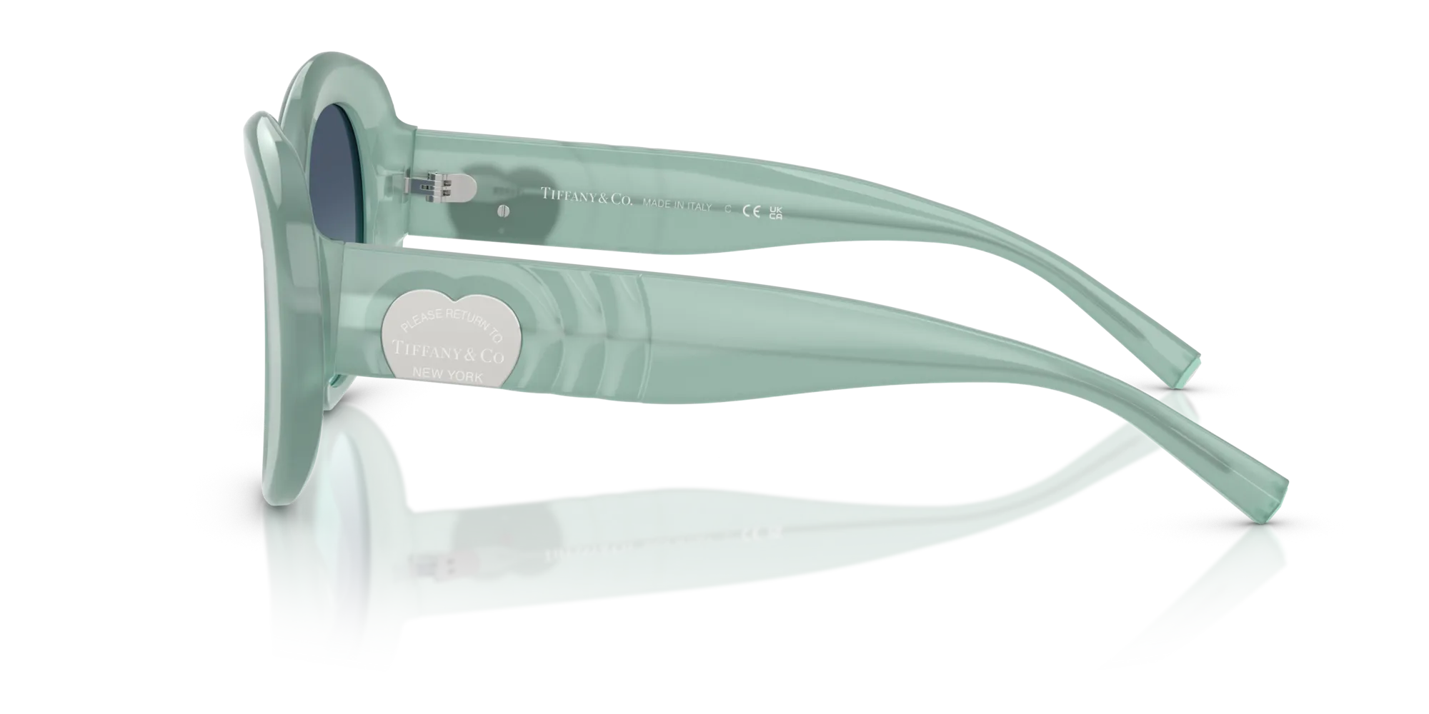 Tiffany TF4228 83739S Occhiali da sole Acetato Blu Blu Rotonda Normale Sfumato - immagine 4