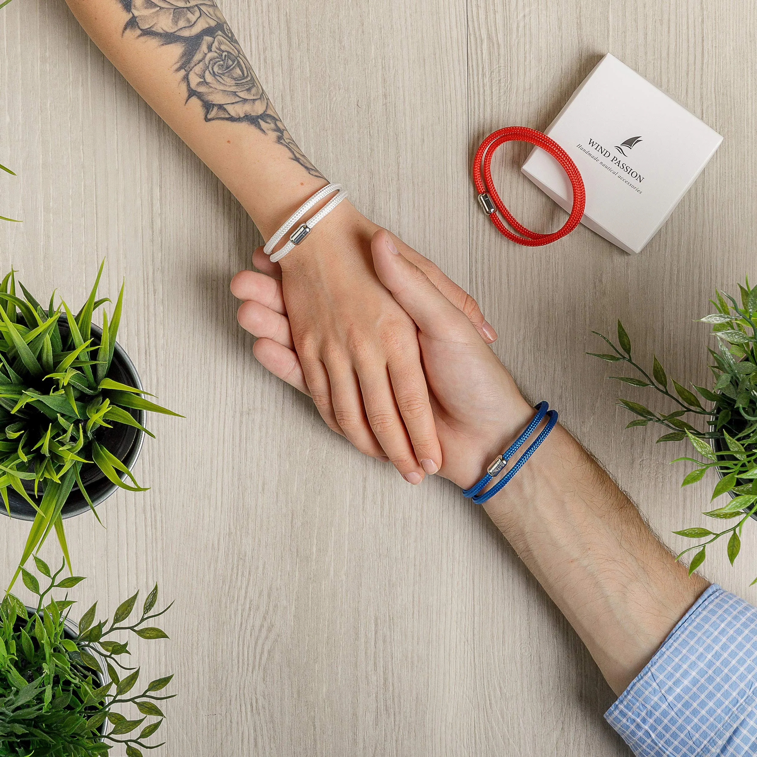 Wind Passion - Bracciale Uomo Corda Sportivo Surfer Marinaio Lifestyle con Nautica Donna Idea Regalo Mare Chiusura Magnetica - immagine 3