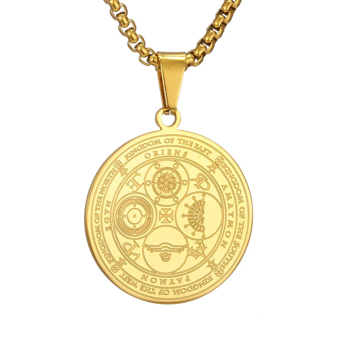 AFSTALR Arcangelo Collana 7 Arcangeli Ciondolo Arcangeli in Acciaio Inossidabile Sigil Talisman Pentagramma Ciondolo Amuleto Protezione Catena Gioielli Gioielli per Donna Uomo Or E - immagine 1