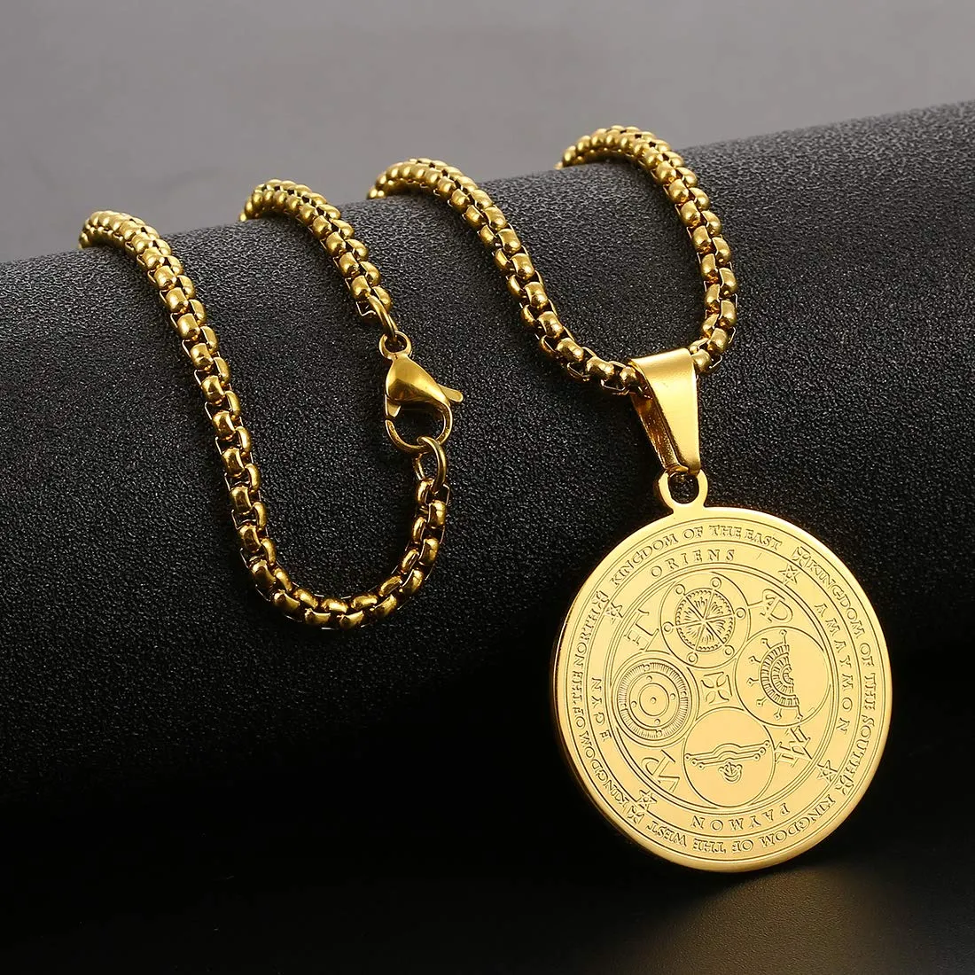 AFSTALR Arcangelo Collana 7 Arcangeli Ciondolo Arcangeli in Acciaio Inossidabile Sigil Talisman Pentagramma Ciondolo Amuleto Protezione Catena Gioielli Gioielli per Donna Uomo Or E - immagine 3