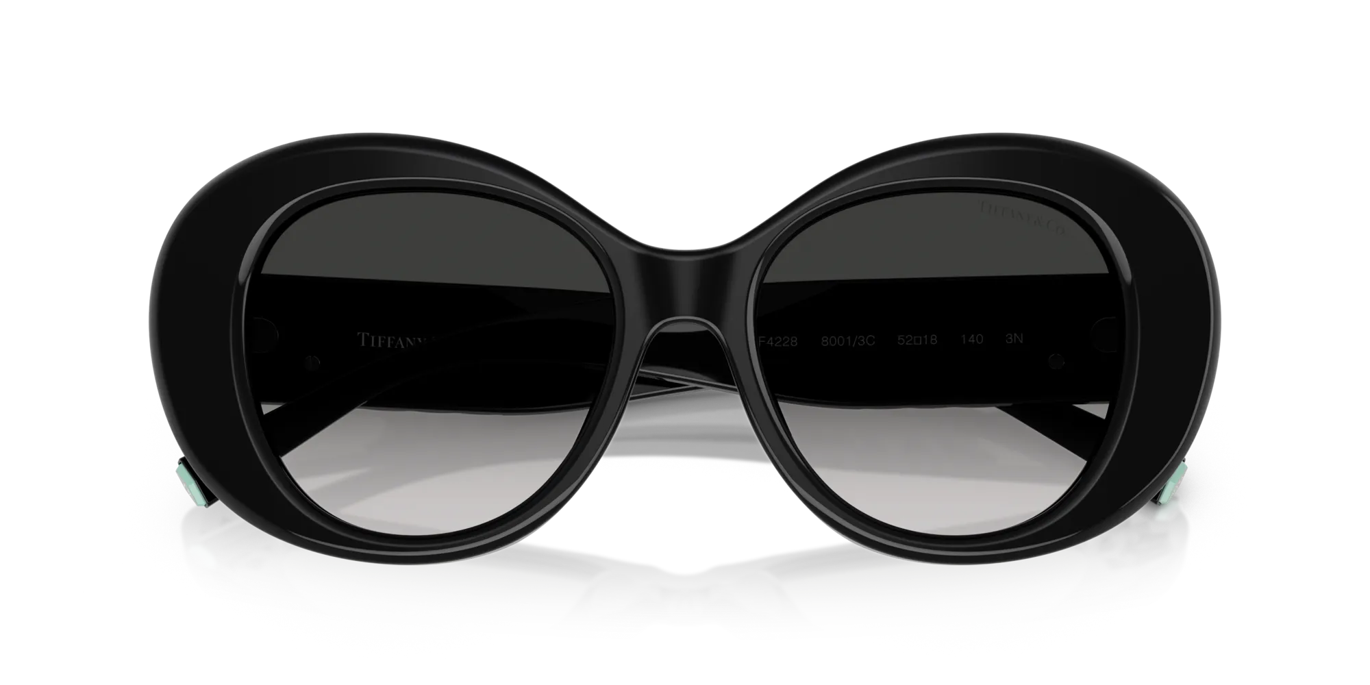 Tiffany TF4228 80013C Occhiali da sole Acetato Nero Grigio Rotonda Normale Sfumato - immagine 2