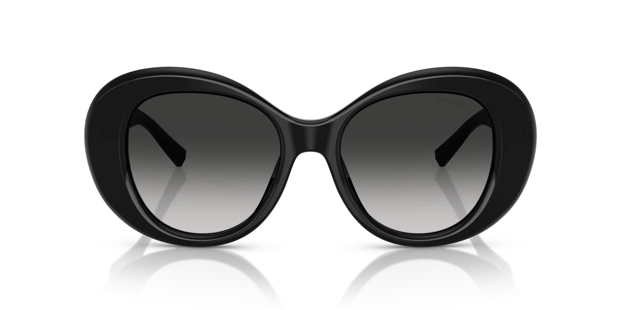 Tiffany TF4228 80013C Occhiali da sole Acetato Nero Grigio Rotonda Normale Sfumato - immagine 3