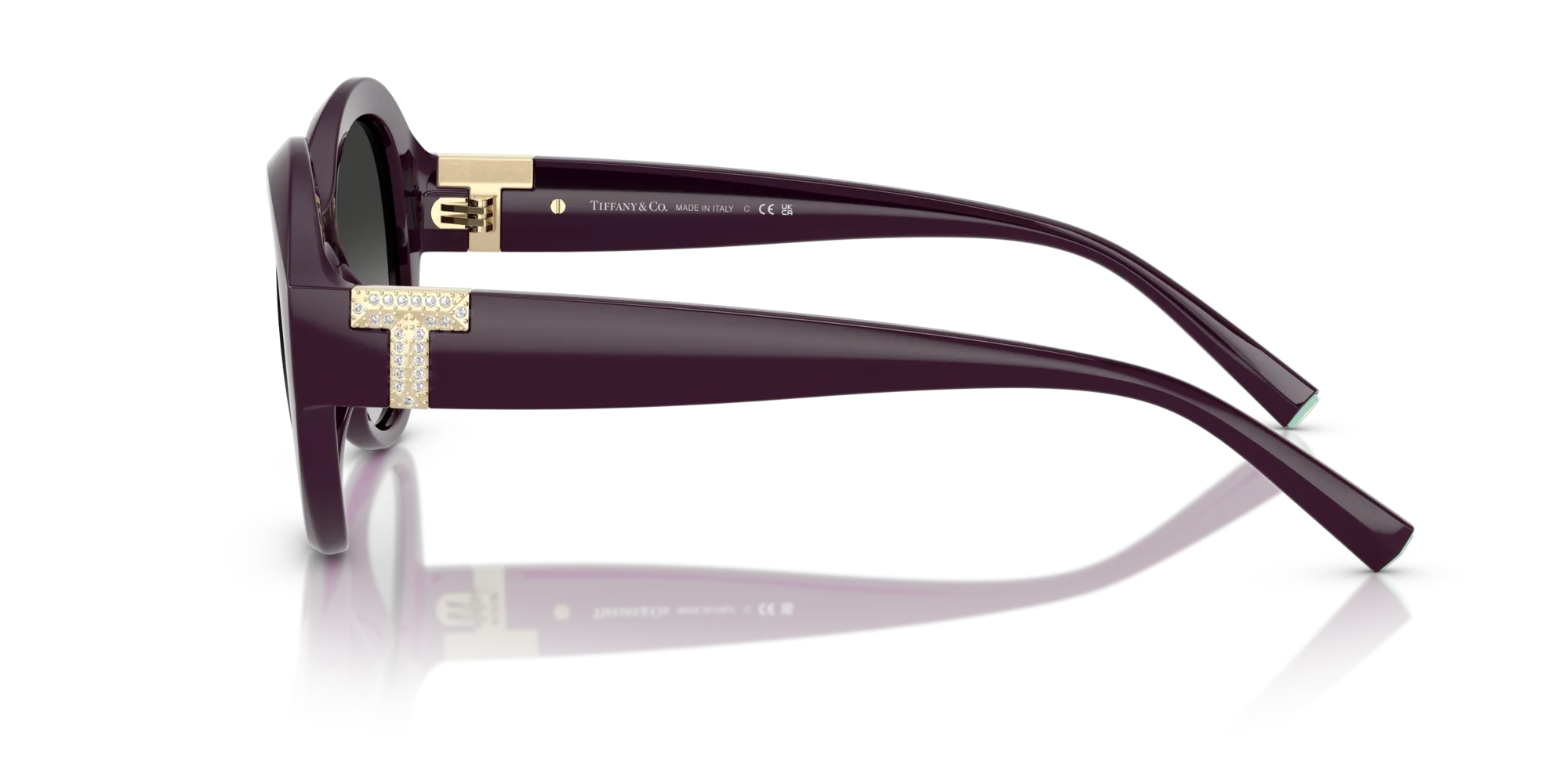 Tiffany TF4227BU 84273C Occhiali da sole Iniettato Nero Grigio Rotonda Normale Sfumato - immagine 4